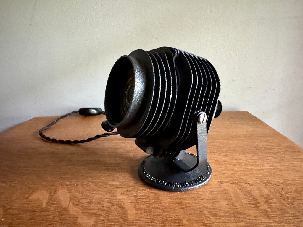 Vtg Fink Roselieve Hi-Spot Fresnel Lamp ~ Rewired Fink Roselieve Spot Lamp Desk Lamp