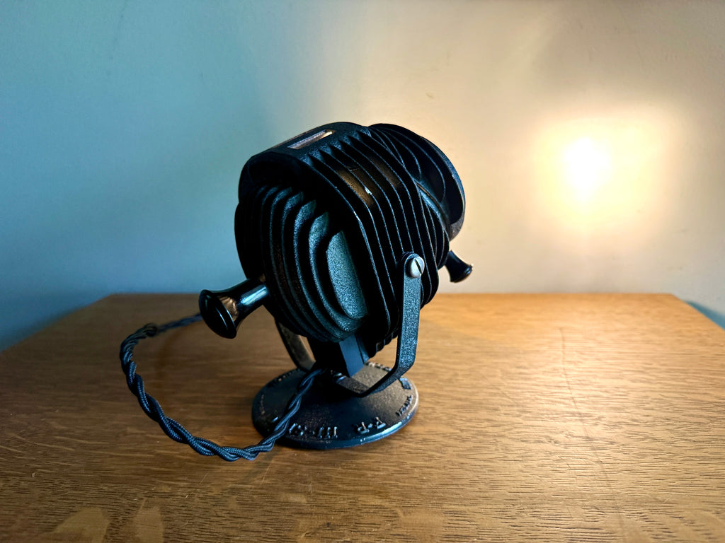 Vtg Fink Roselieve Hi-Spot Fresnel Lamp ~ Rewired Fink Roselieve Spot Lamp Desk Lamp