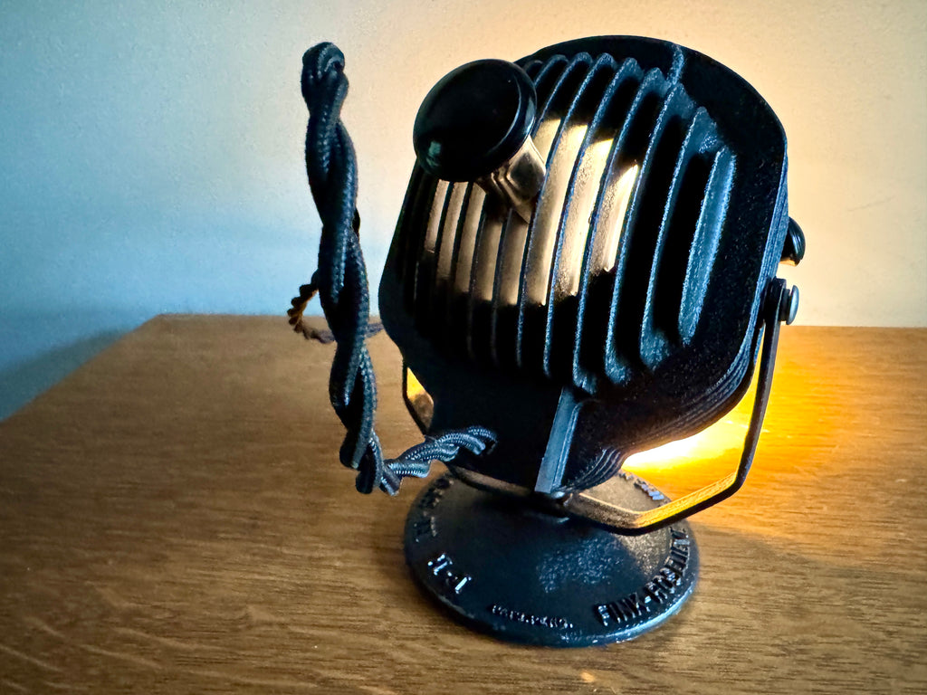 Vtg Fink Roselieve Hi-Spot Fresnel Lamp ~ Rewired Fink Roselieve Spot Lamp Desk Lamp