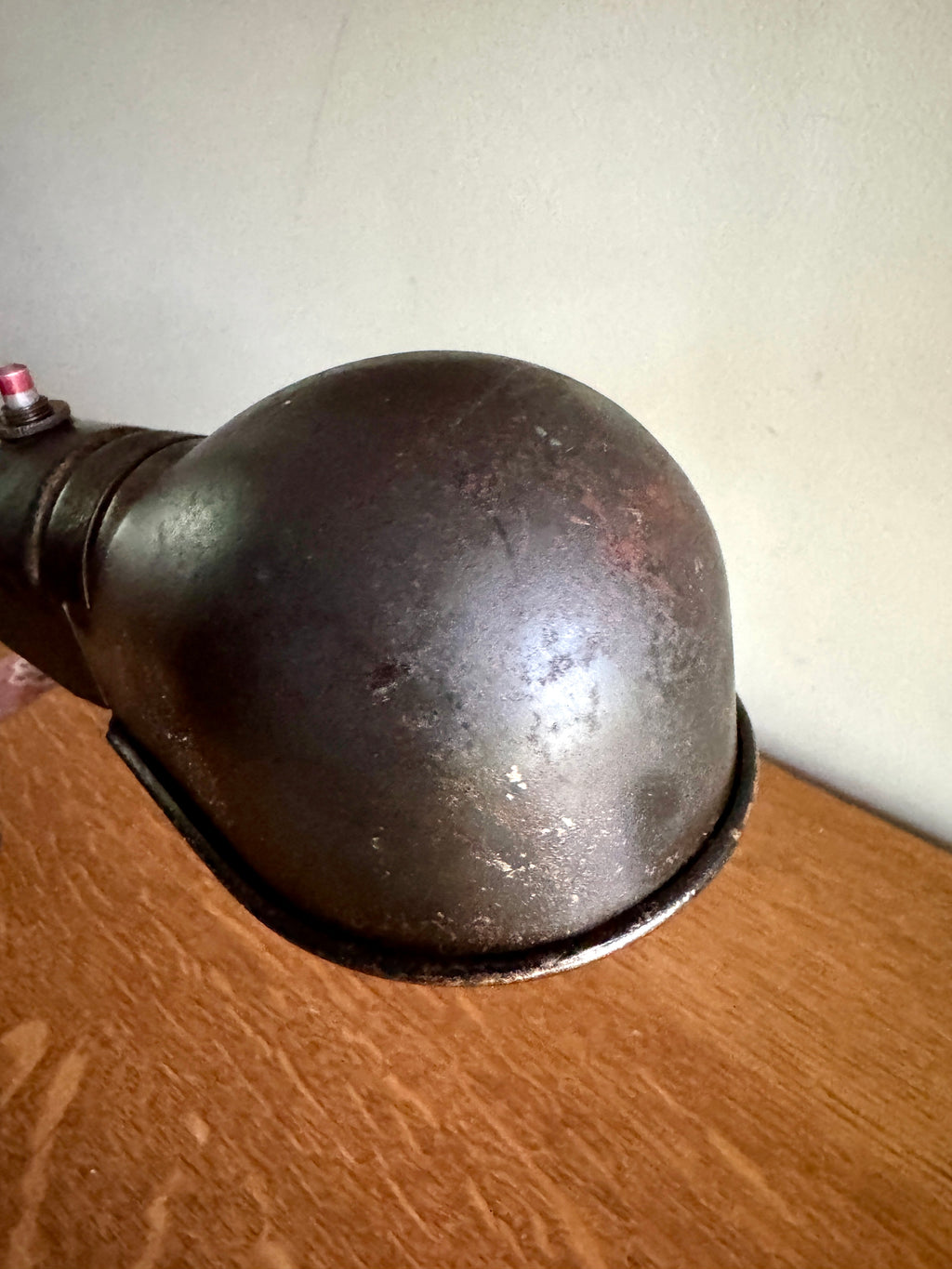 1930s Industrial Screw On Adjustable Task Desk Lamp by Fostoria American Design ~ Distressed Shop Lamp