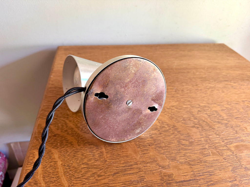Vtg Mid-Century Modern Swivel Cone Wall Light Lamp Sconce ~ Silver tone Mcm Wall Sconce