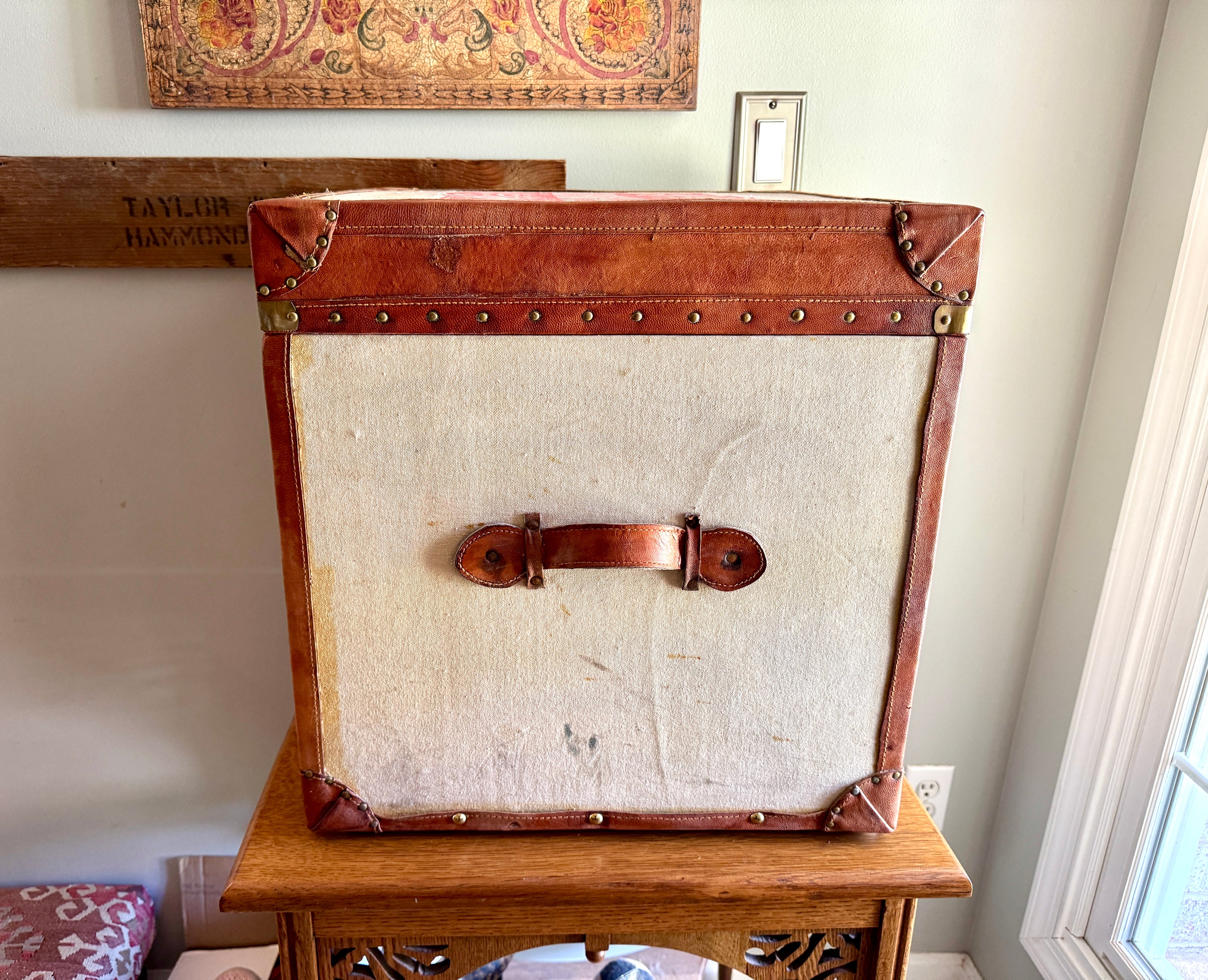 Vtg Grand Hotel Travel Trunk Steamer Chest ~ Decorative Wood Collectible Storage Box