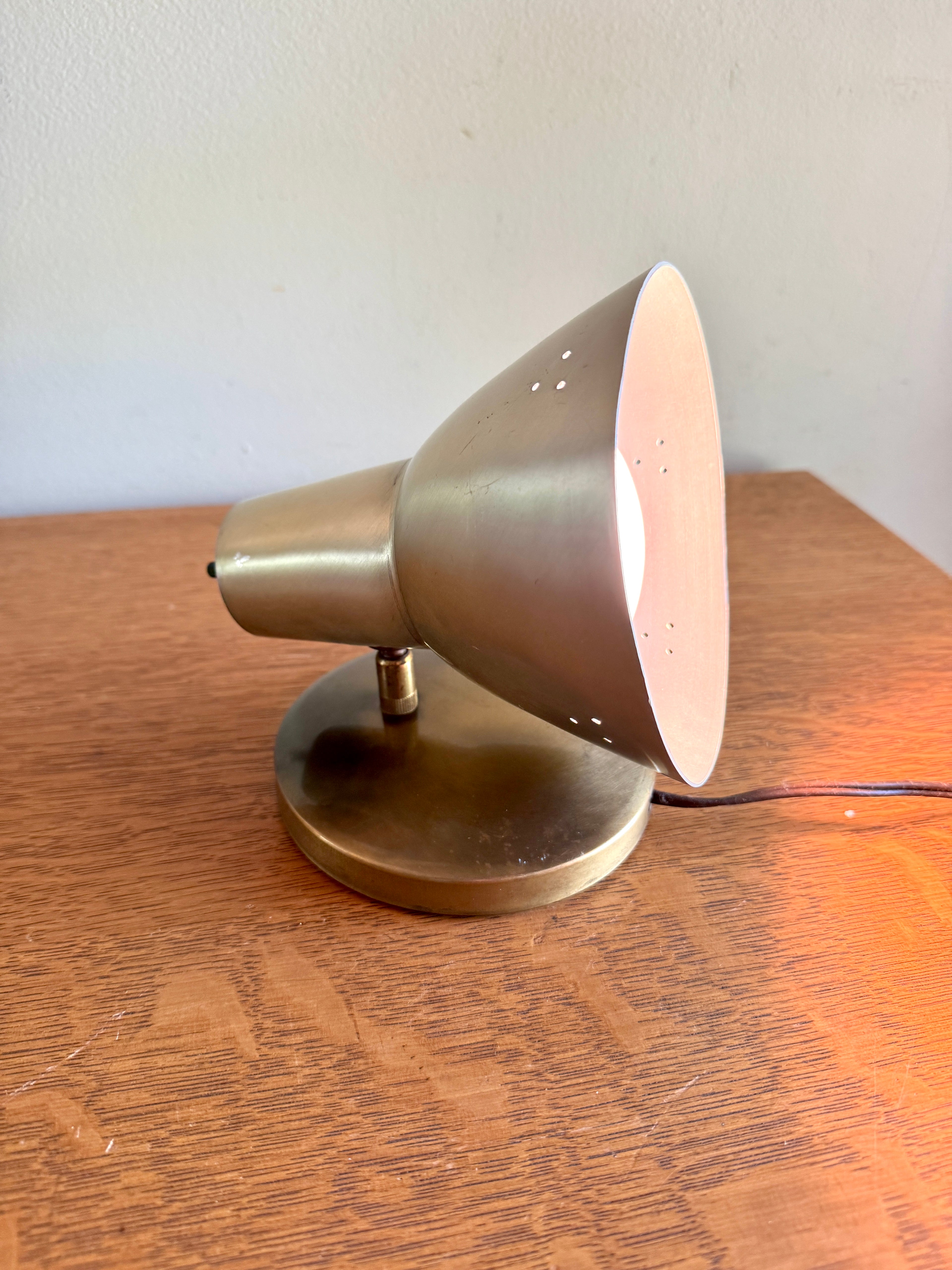 Vtg Mid-Century Modern Swivel Cone Wall Light Lamp Sconce ~ Silver tone Mcm Wall Sconce (Copy)