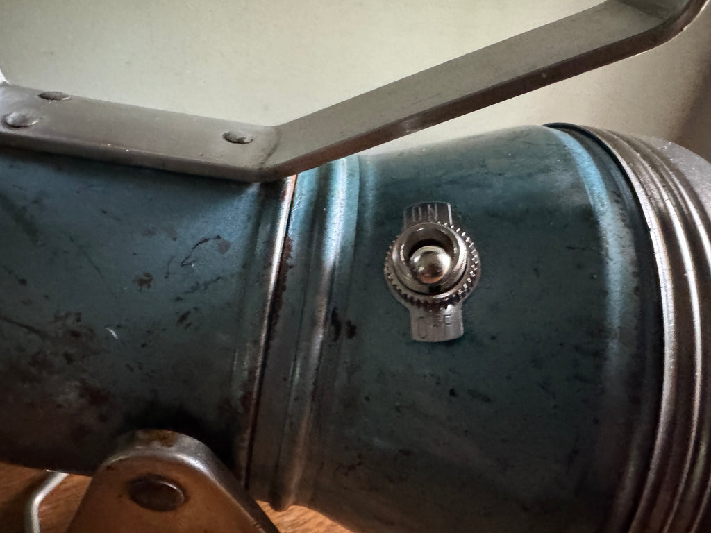 Vtg Blue Metal Railroad Lantern from Star Headlight & Lantern Co. Lamp ~ Upcycled Lamp