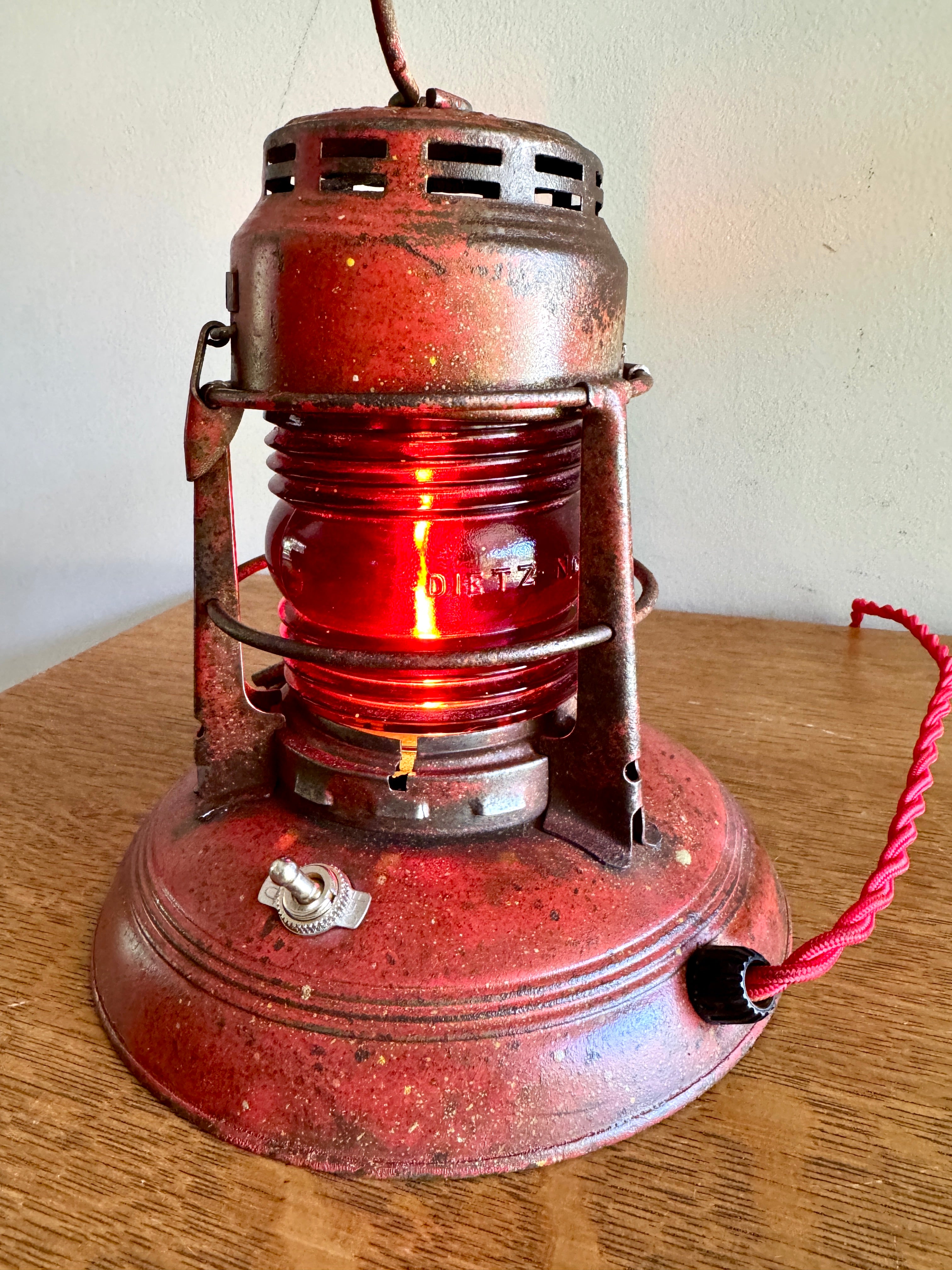 Vtg Dietz No.40 Traffic Gard Electrified Lantern ~ Dietz No.40 Lantern Lamp