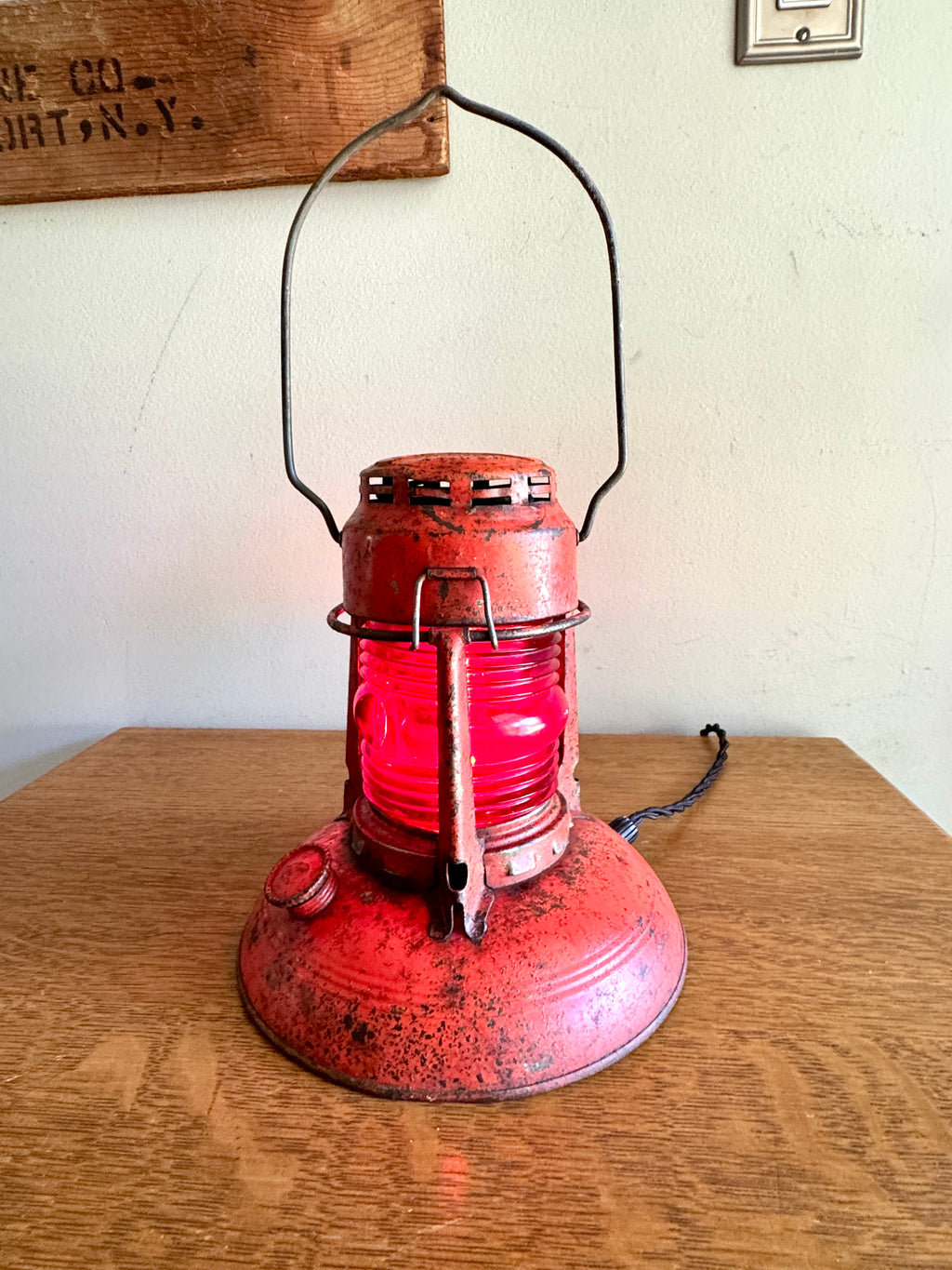 Vtg Dietz No.40 Traffic Gard Electrified Lantern ~ Dietz No.40 Lantern Lamp