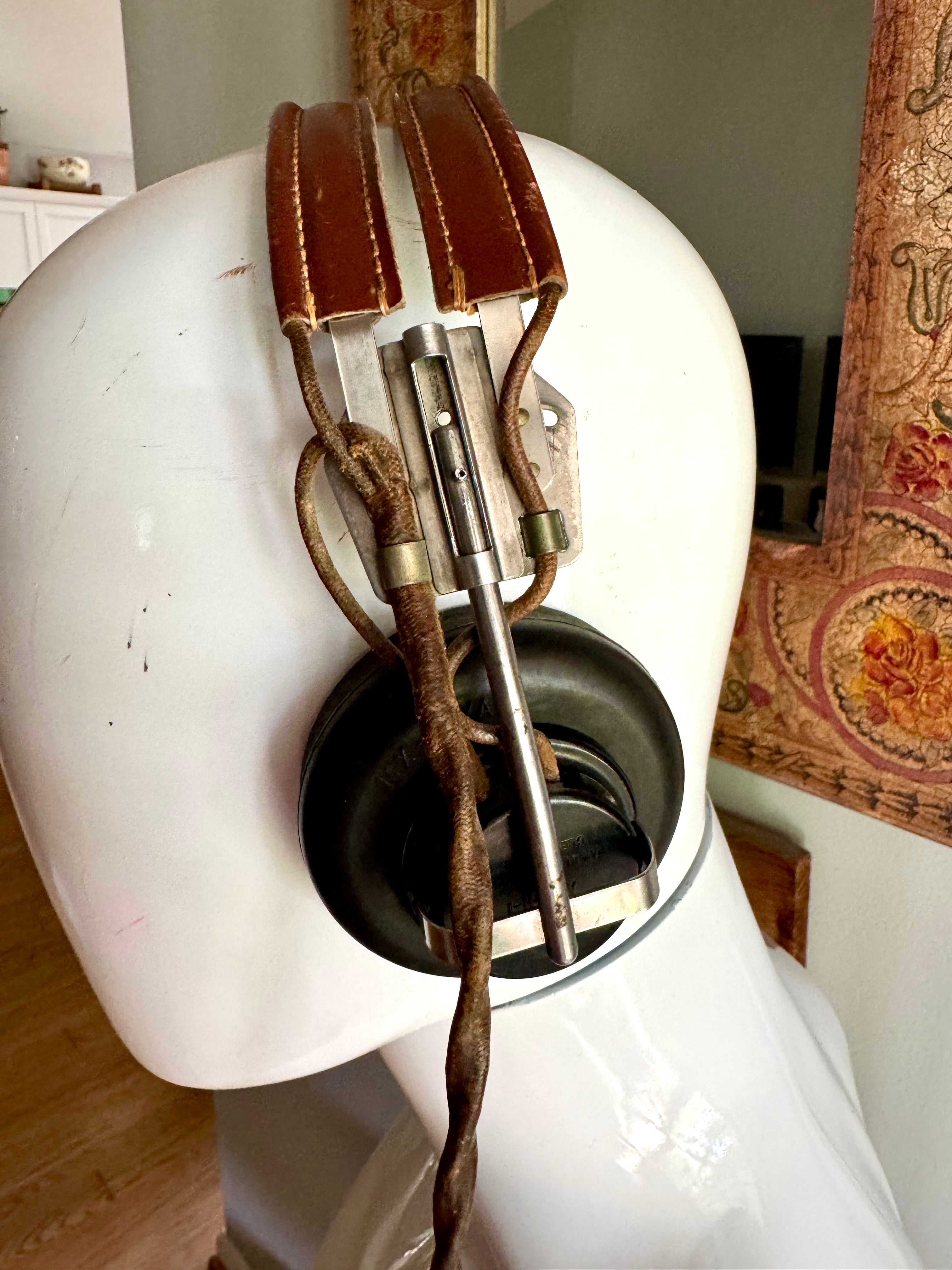 Vintage USAAF Type HB7 Aviation Headset with ANB-H-I Receivers | Type Hb-7 WW2 Headphones | Aviation Collectible Headphones | Old Headphones