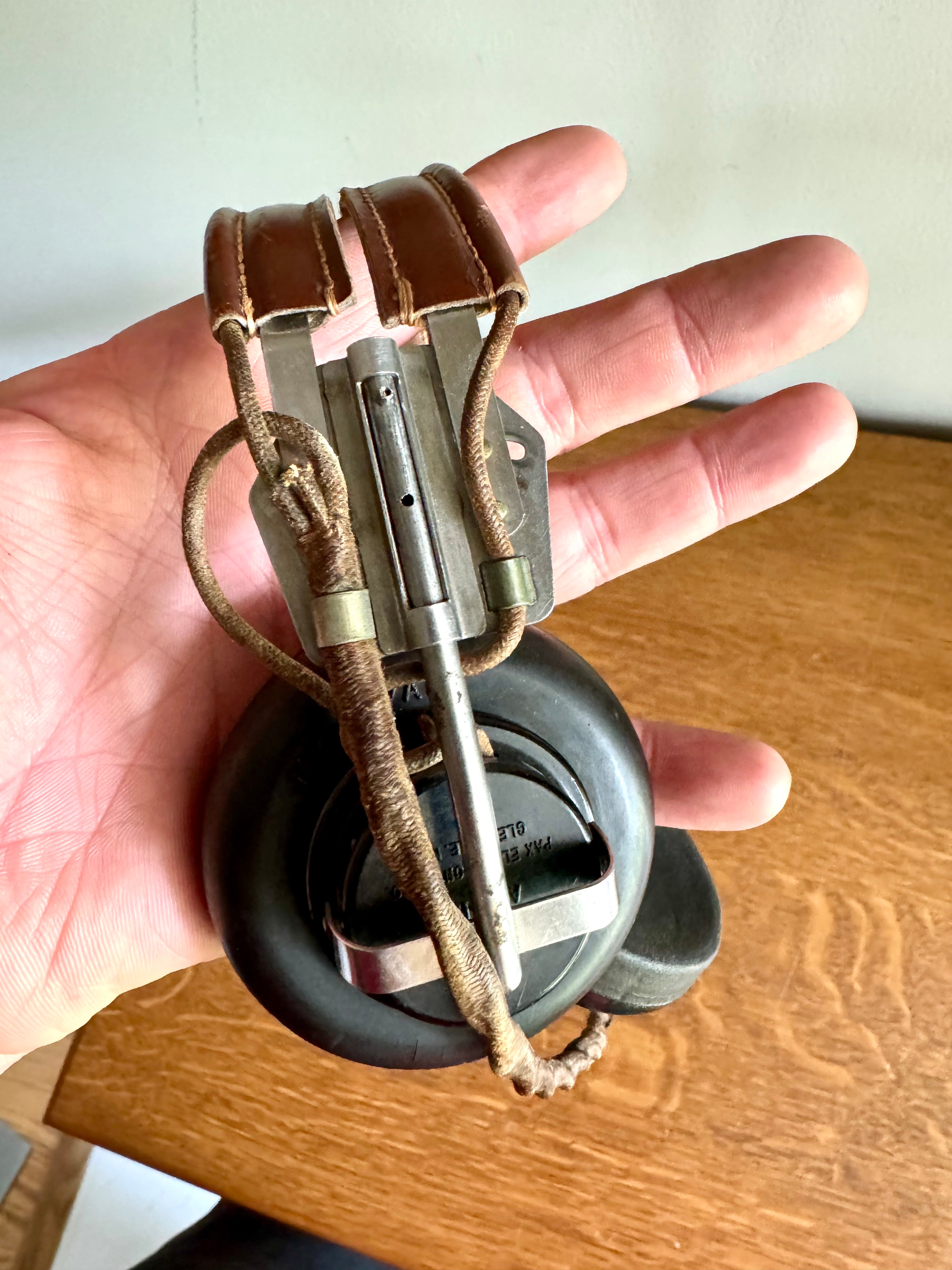 Vintage USAAF Type HB7 Aviation Headset with ANB-H-I Receivers | Type Hb-7 WW2 Headphones | Aviation Collectible Headphones | Old Headphones