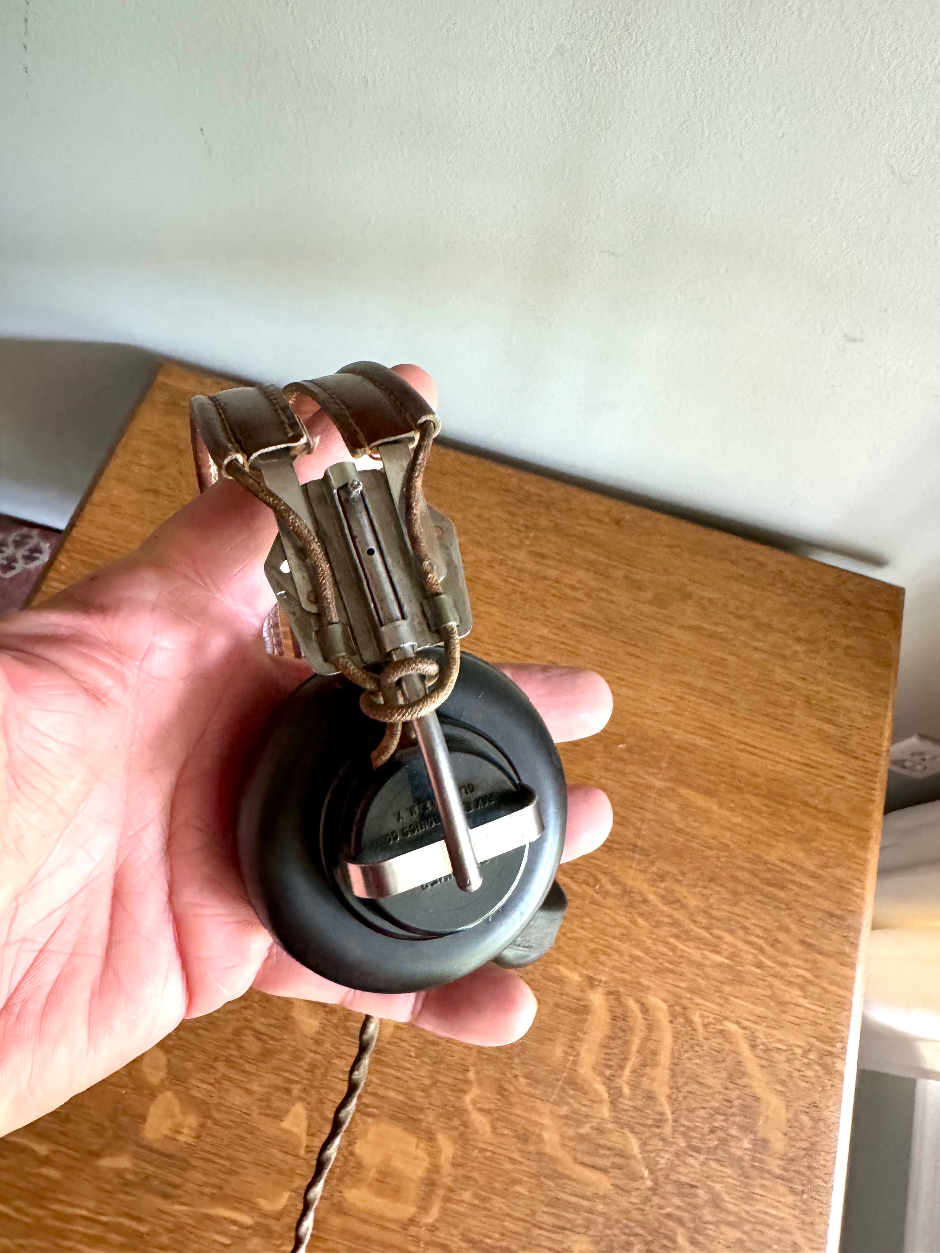 Vintage USAAF Type HB7 Aviation Headset with ANB-H-I Receivers | Type Hb-7 WW2 Headphones | Aviation Collectible Headphones | Old Headphones