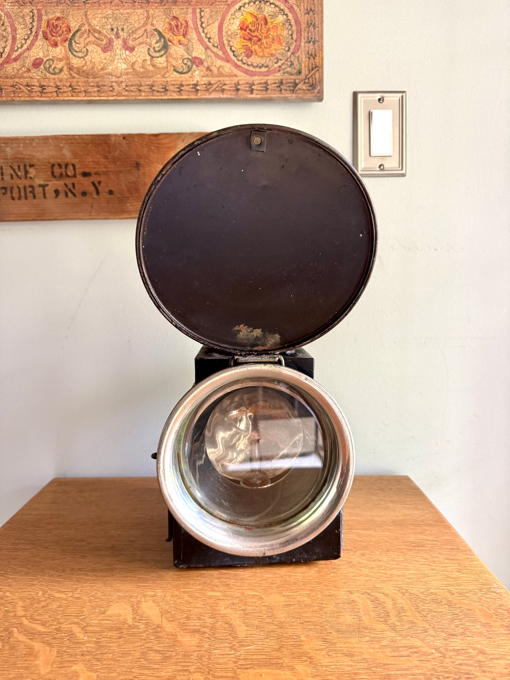 Vtg Peter Gray & Sons Railroad Lantern Lamp ~ Electrified Railroad Lantern