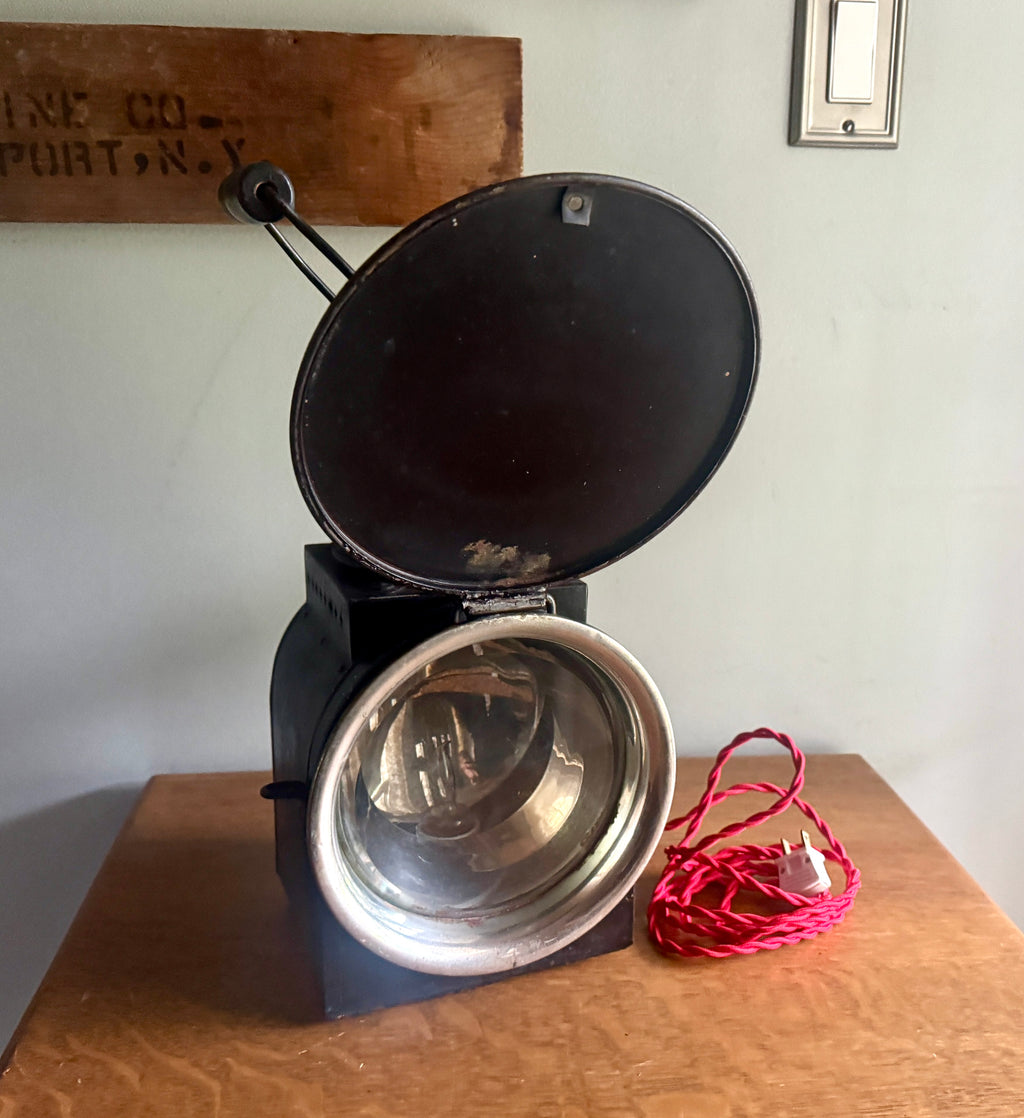 Vtg Peter Gray & Sons Railroad Lantern Lamp ~ Electrified Railroad Lantern