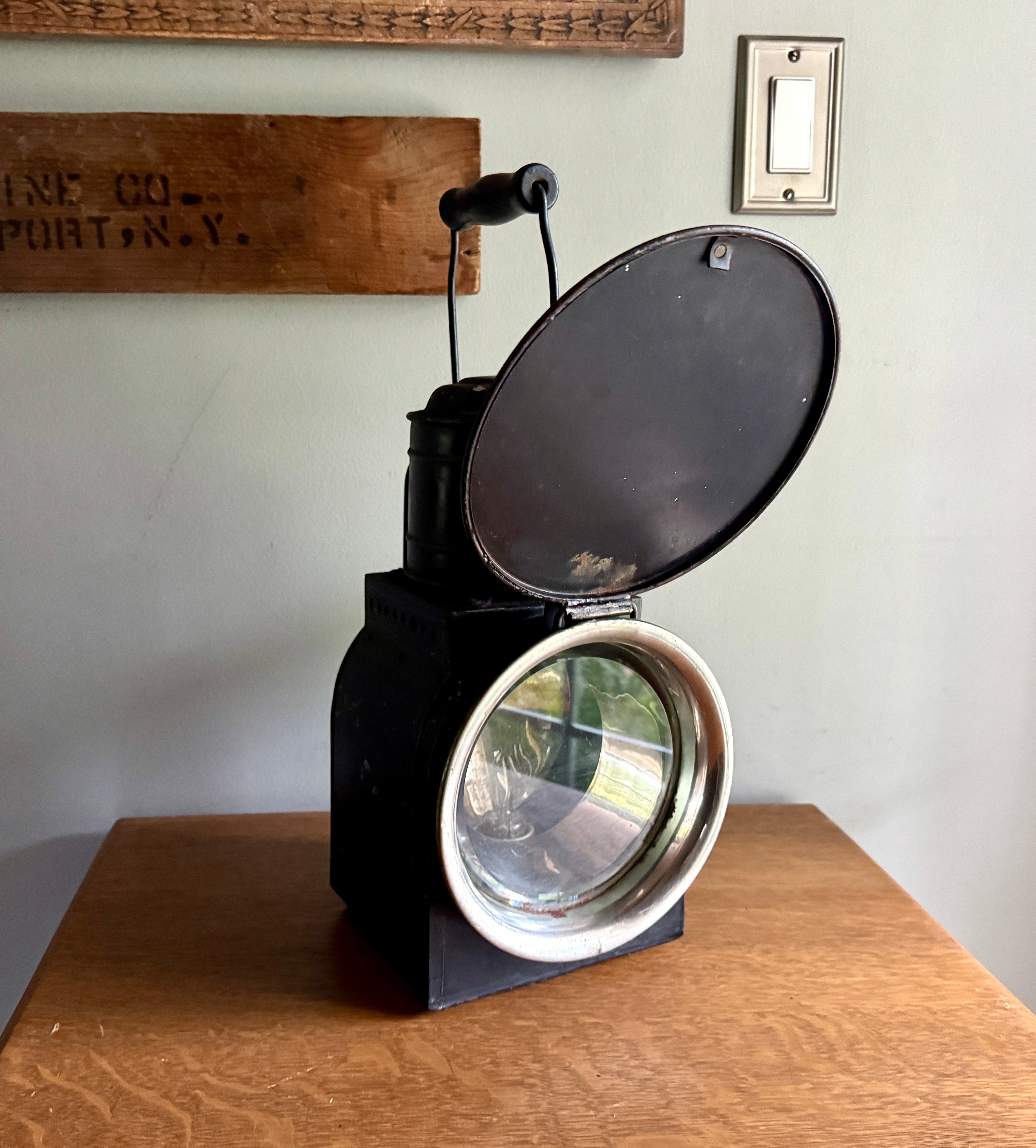 Vtg Peter Gray & Sons Railroad Lantern Lamp ~ Electrified Railroad Lantern