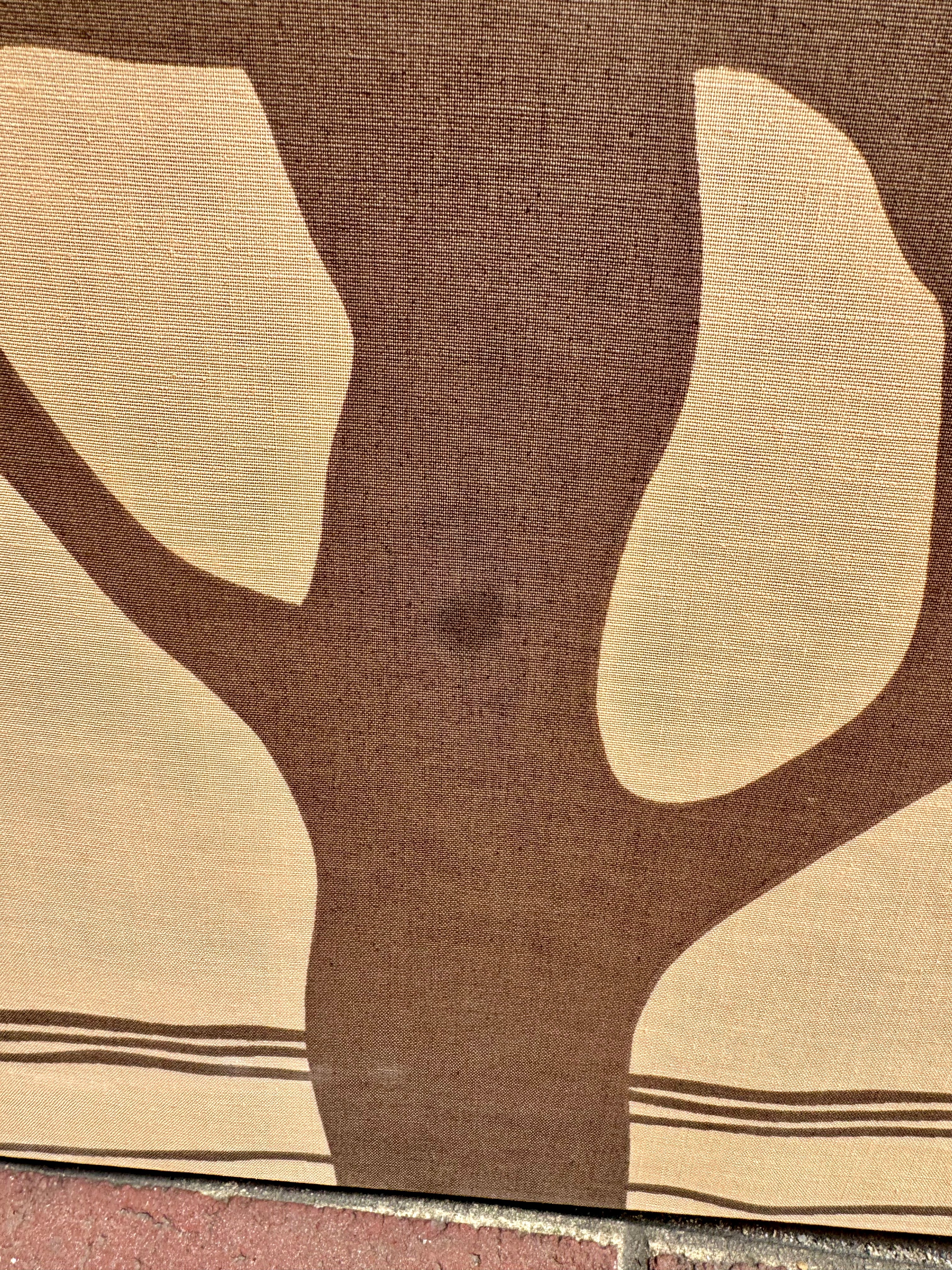 70's Marjatta Seppalla Print on Fabric | Marjatta Tree Art | Fall Tree Art on Fabric | Fabric Wrapped Framed Scandinavian Tree Art