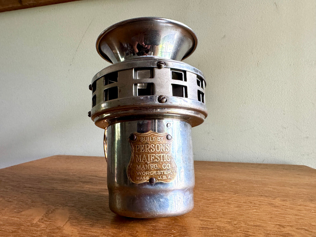 Early Persons Majestic Mfg Co. Electric Siren ~ Chrome Persons Majestic 12v Siren