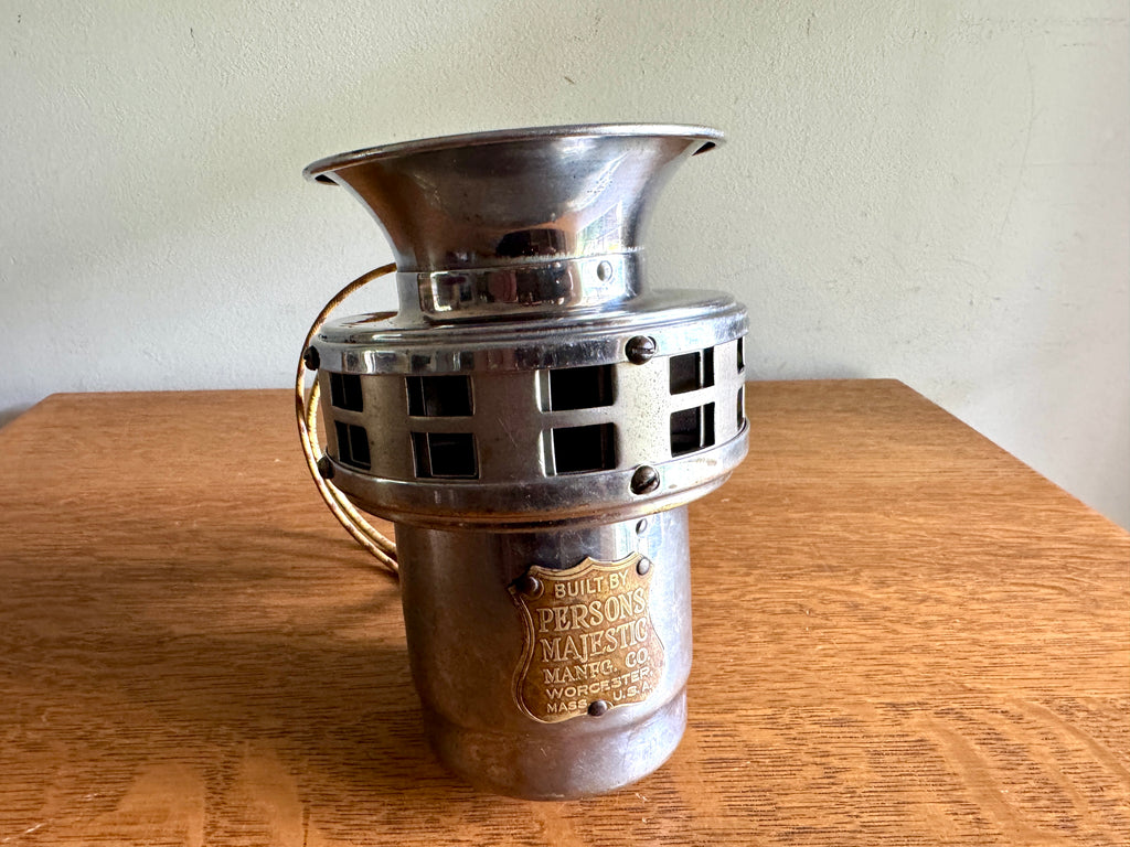 Early Persons Majestic Mfg Co. Electric Siren ~ Chrome Persons Majestic 12v Siren