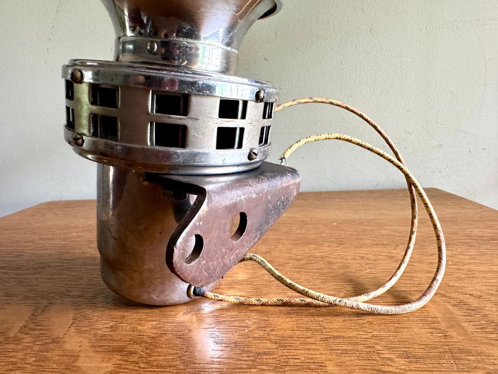 Early Persons Majestic Mfg Co. Electric Siren ~ Chrome Persons Majestic 12v Siren