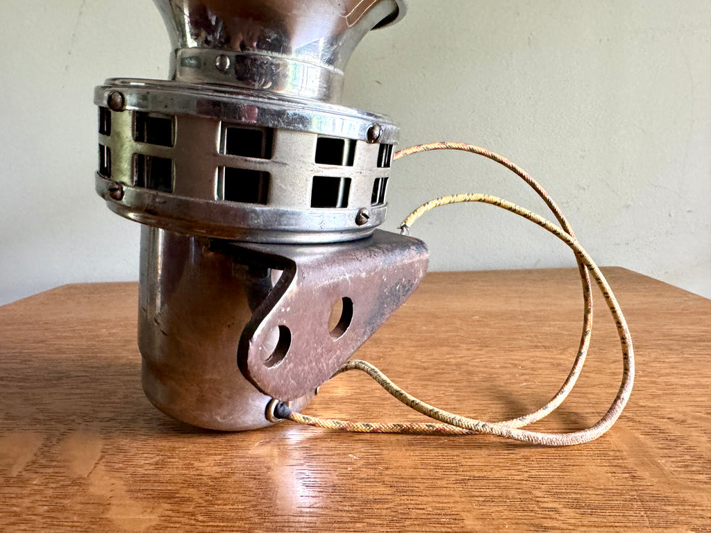 Early Persons Majestic Mfg Co. Electric Siren ~ Chrome Persons Majestic 12v Siren