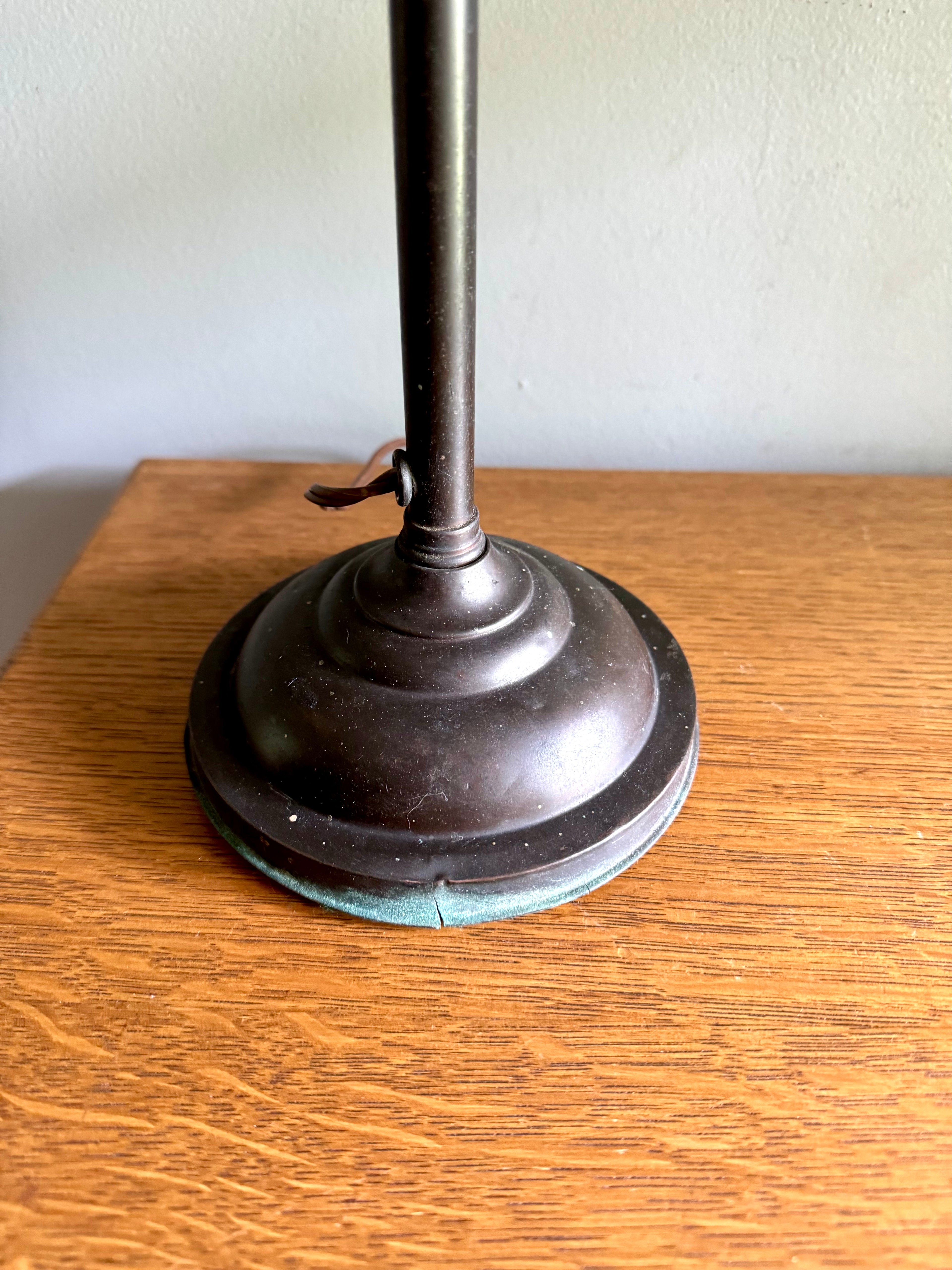 Distressed Faries Gooseneck Table Lamp | Brass Gooseneck Desk Lamp | Adjustable Desk Lamp | Rustic Lamp | Industrial Desk Lamp