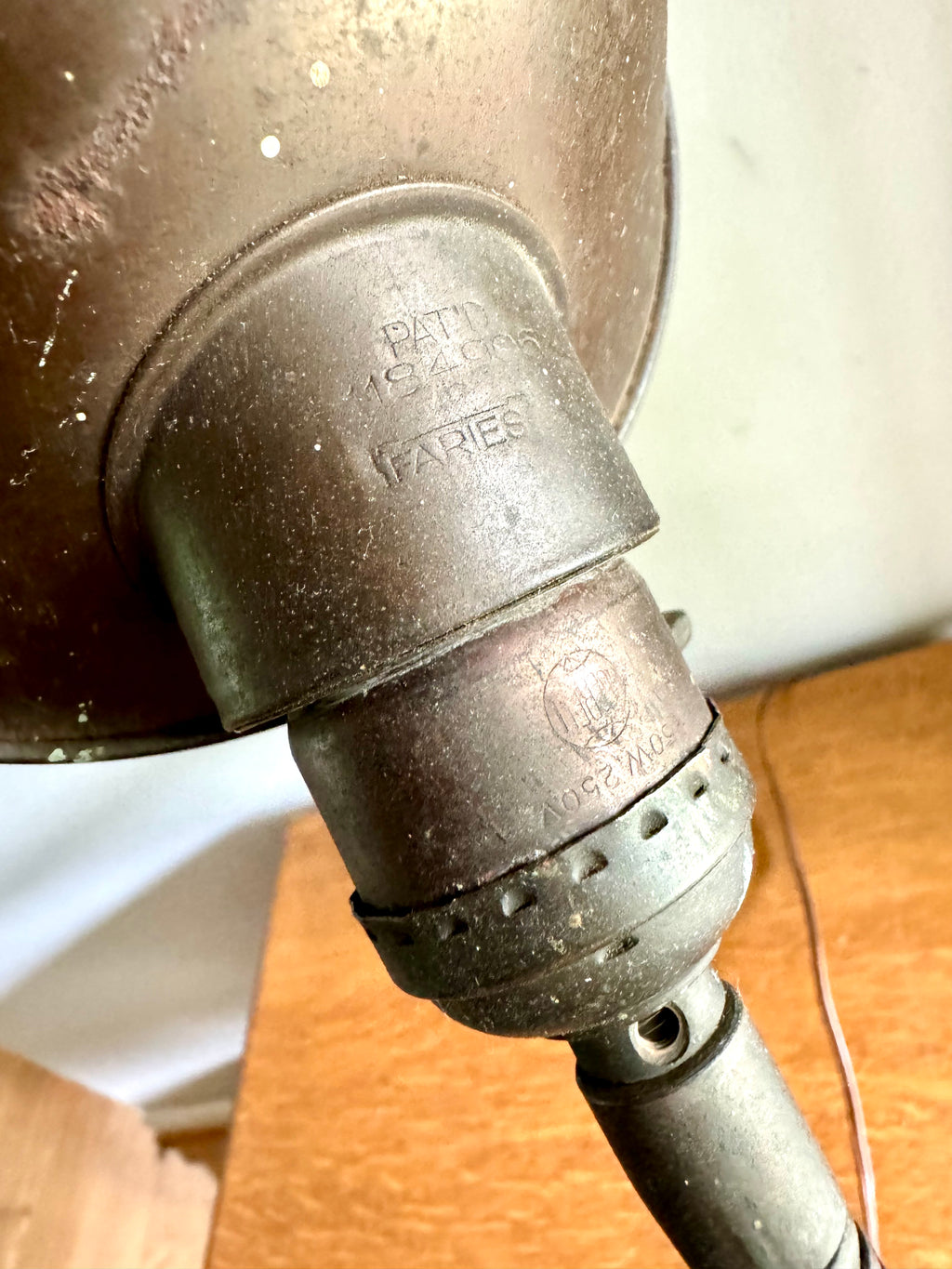 Distressed Faries Gooseneck Table Lamp | Brass Gooseneck Desk Lamp | Adjustable Desk Lamp | Rustic Lamp | Industrial Desk Lamp