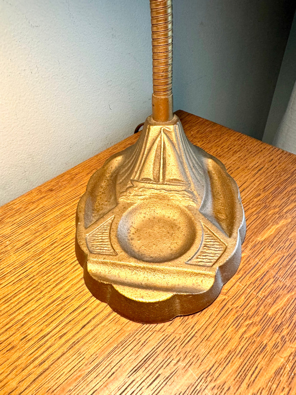 Nautical Themed Gooseneck Lamp | Industrial Adjustable Desk Lamp | Art Deco Nautical Cast Iron Desk Lamp| Distressed Metal Desk Lamp