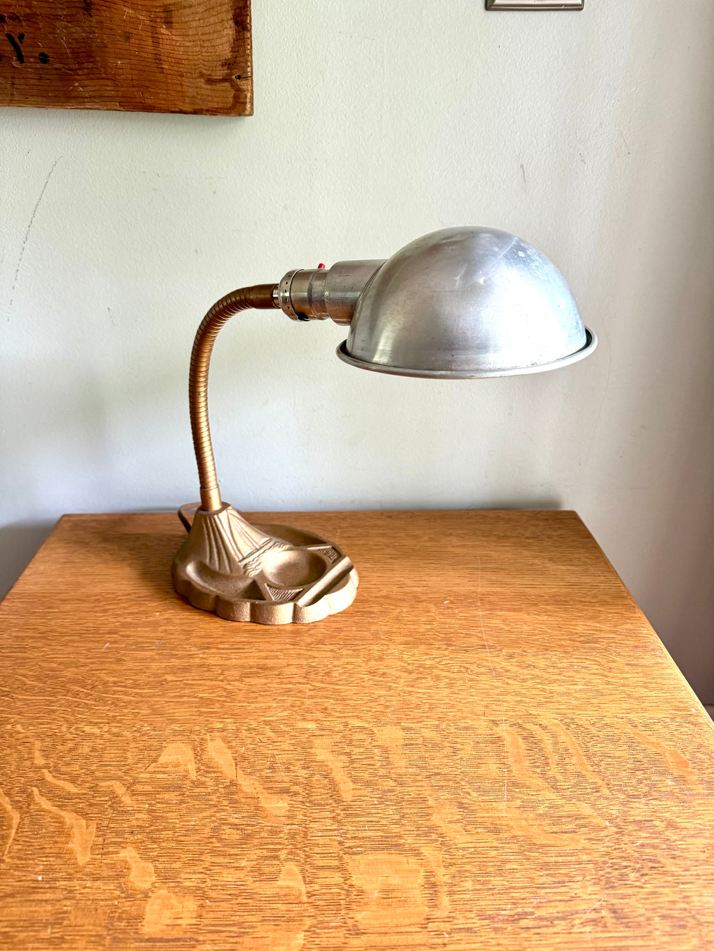 Nautical Themed Gooseneck Lamp | Industrial Adjustable Desk Lamp | Art Deco Nautical Cast Iron Desk Lamp| Distressed Metal Desk Lamp