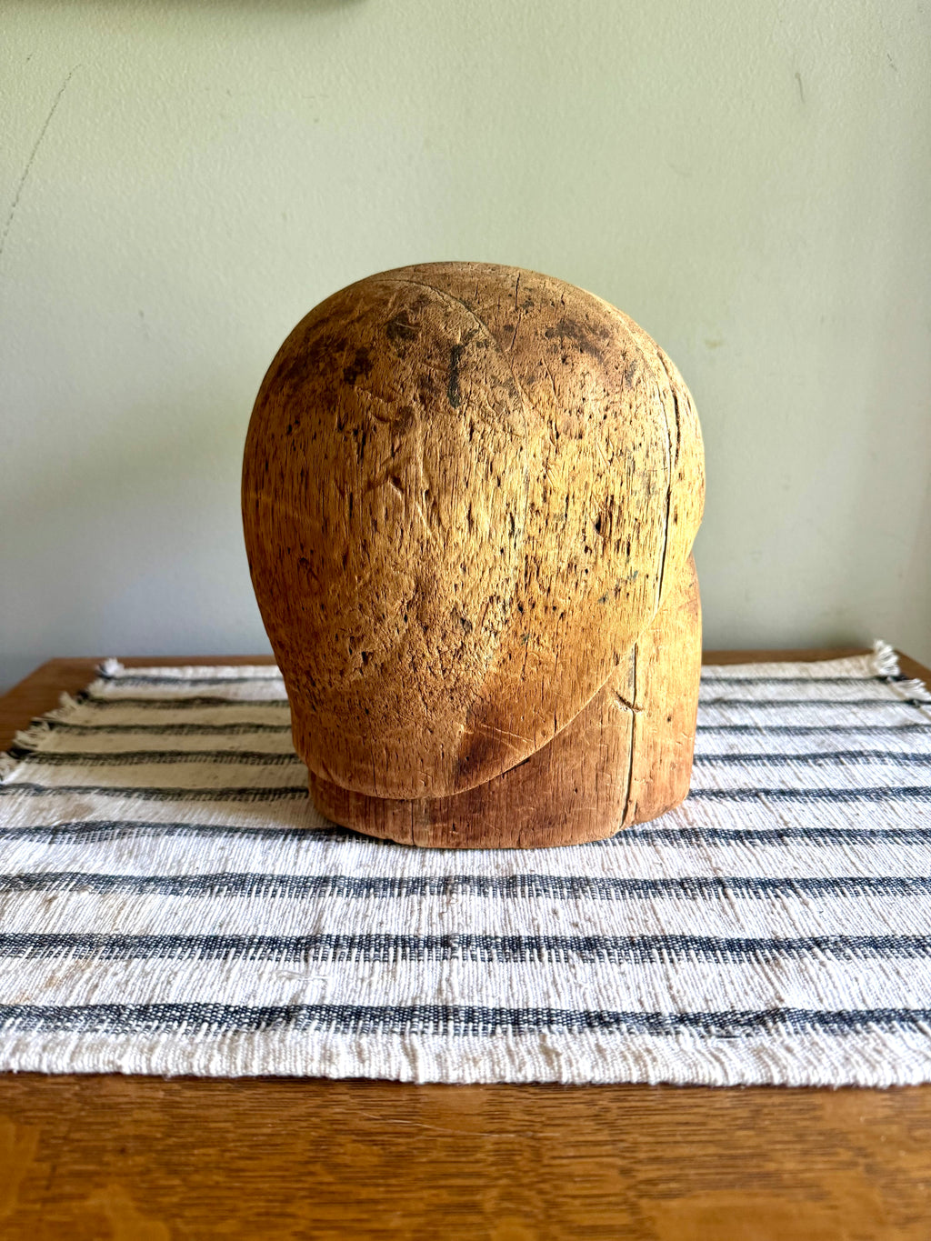 Antique Balsa Millinery Hat Block | Balsa Hat Form | Wood Block Hat Form | Wood Hat Last | Hat Form Stretcher | Millinery Hat Block Tool