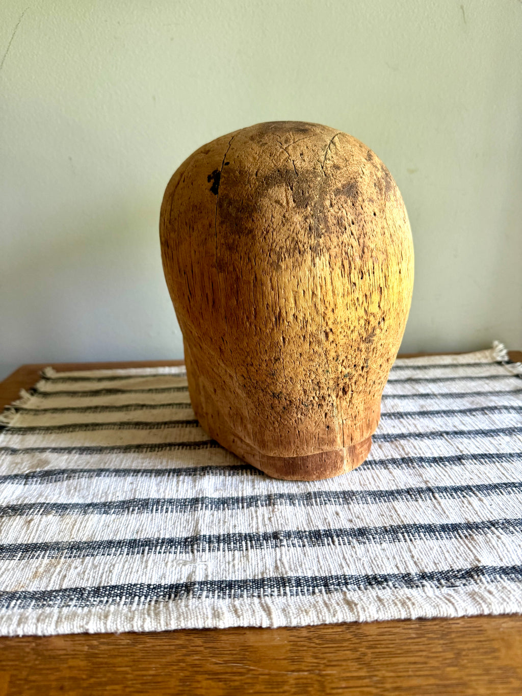 Antique Balsa Millinery Hat Block | Balsa Hat Form | Wood Block Hat Form | Wood Hat Last | Hat Form Stretcher | Millinery Hat Block Tool