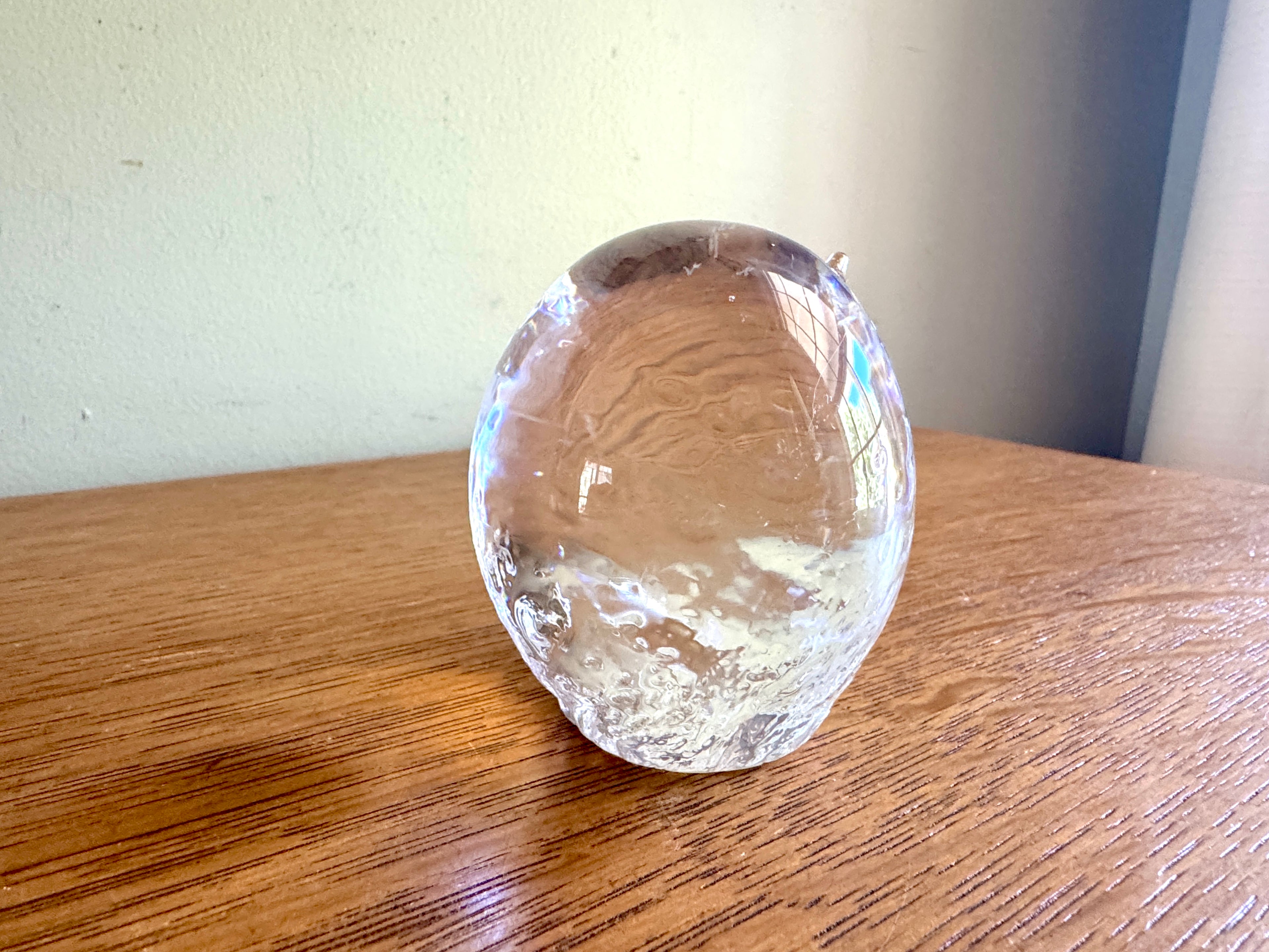 Kosta Boda Bird Glass Sculpture, Göran Wärff Signed, Swedish Glass Art Paperweight