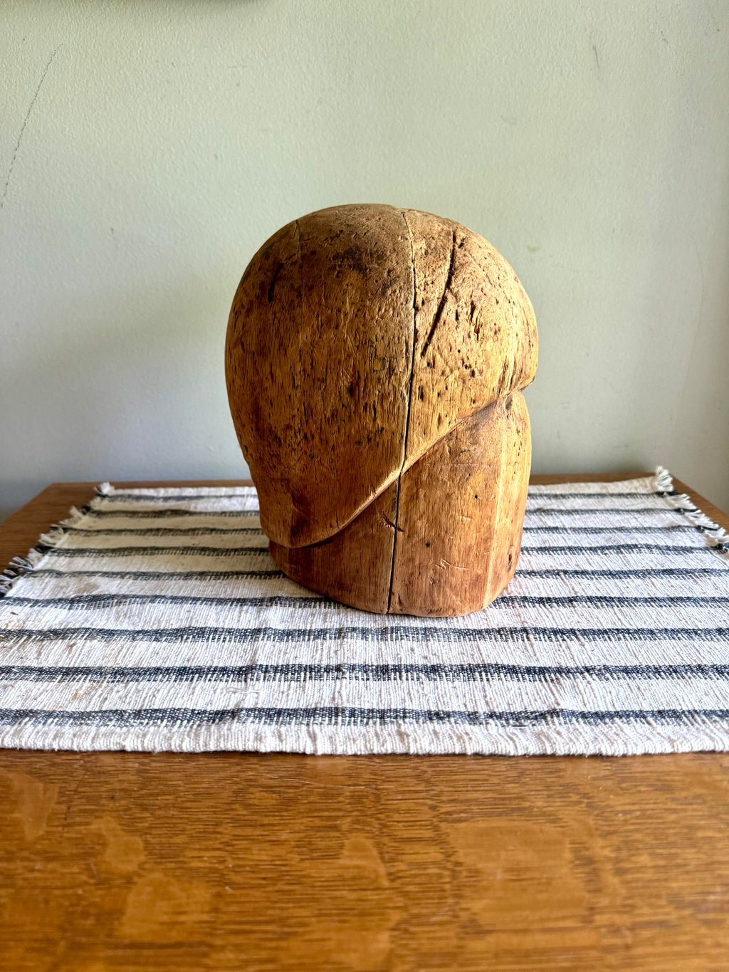 Antique Balsa Millinery Hat Block | Balsa Hat Form | Wood Block Hat Form | Wood Hat Last | Hat Form Stretcher | Millinery Hat Block Tool