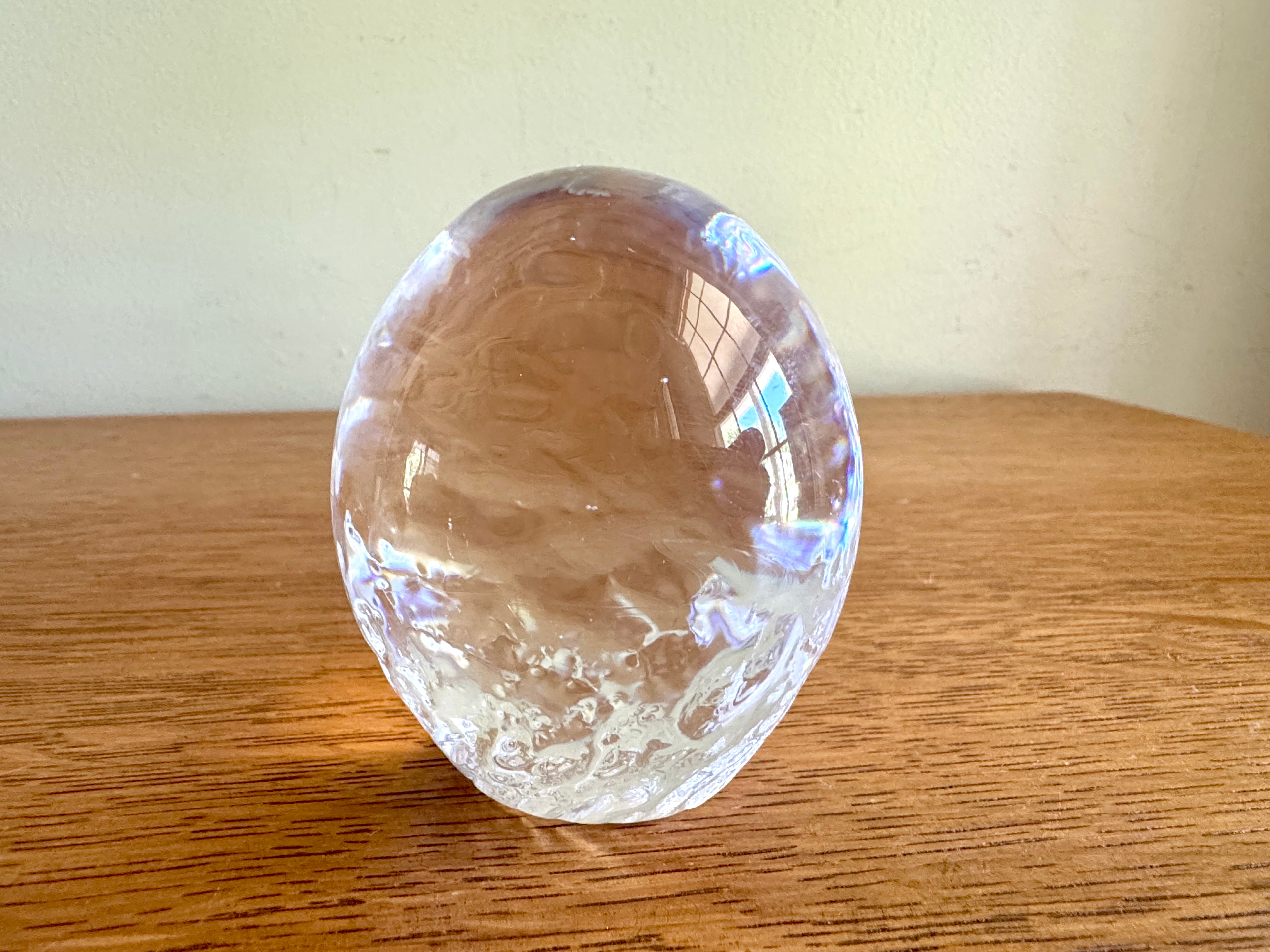 Kosta Boda Bird Glass Sculpture, Göran Wärff Signed, Swedish Glass Art Paperweight
