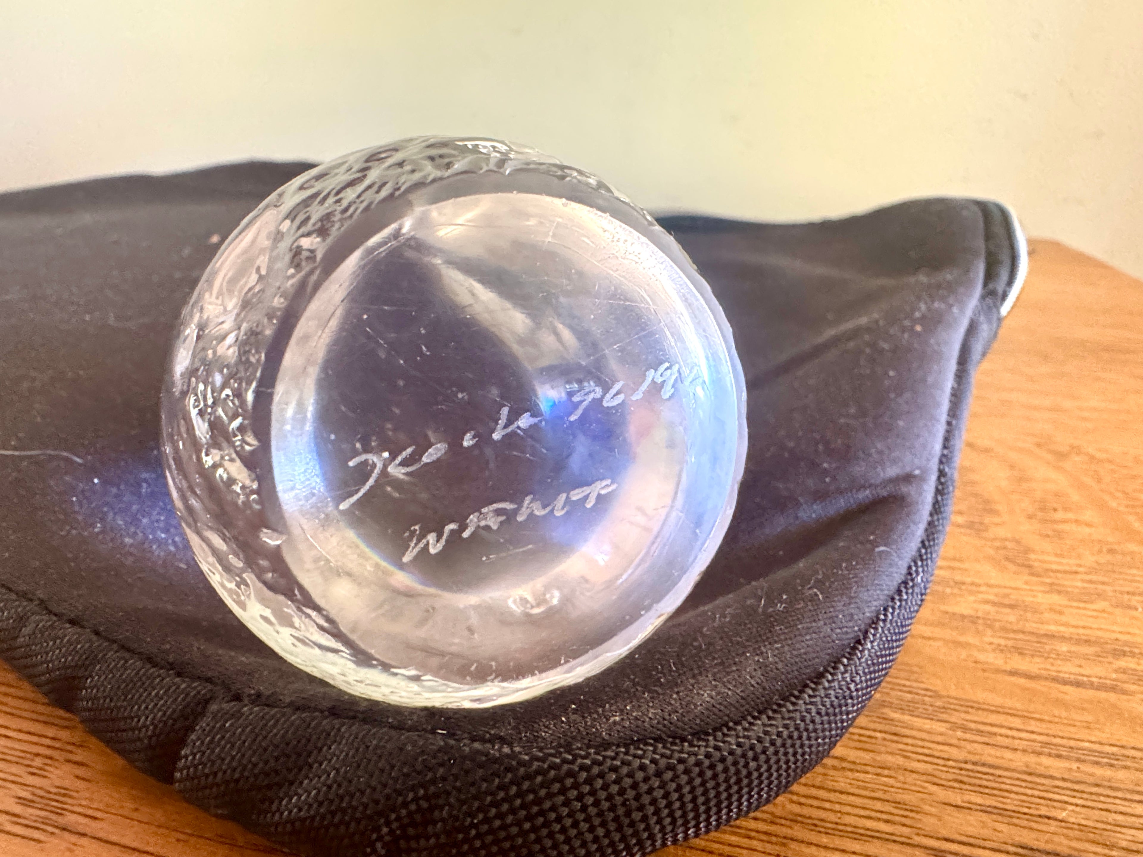Kosta Boda Bird Glass Sculpture, Göran Wärff Signed, Swedish Glass Art Paperweight