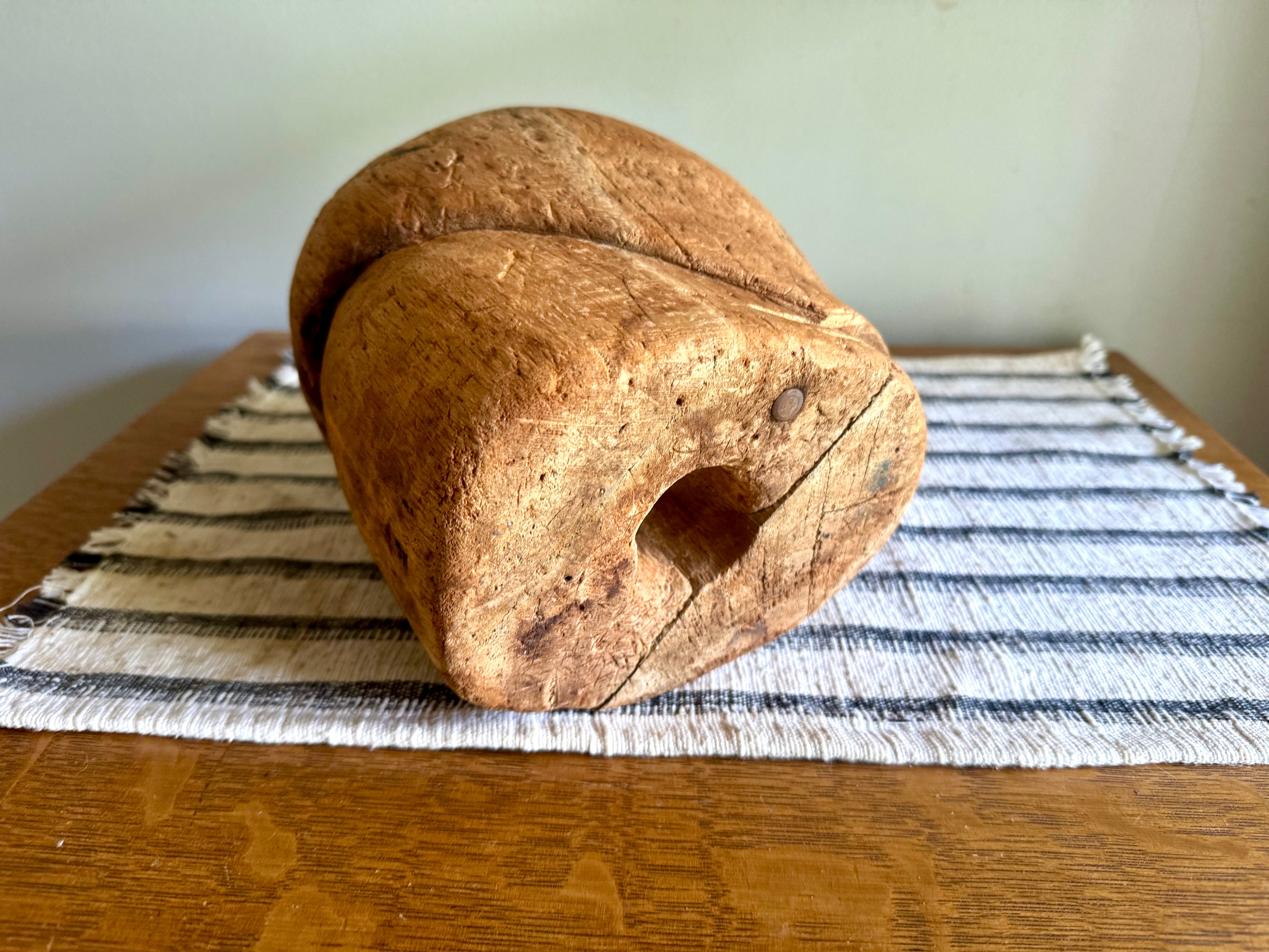 Antique Balsa Millinery Hat Block | Balsa Hat Form | Wood Block Hat Form | Wood Hat Last | Hat Form Stretcher | Millinery Hat Block Tool