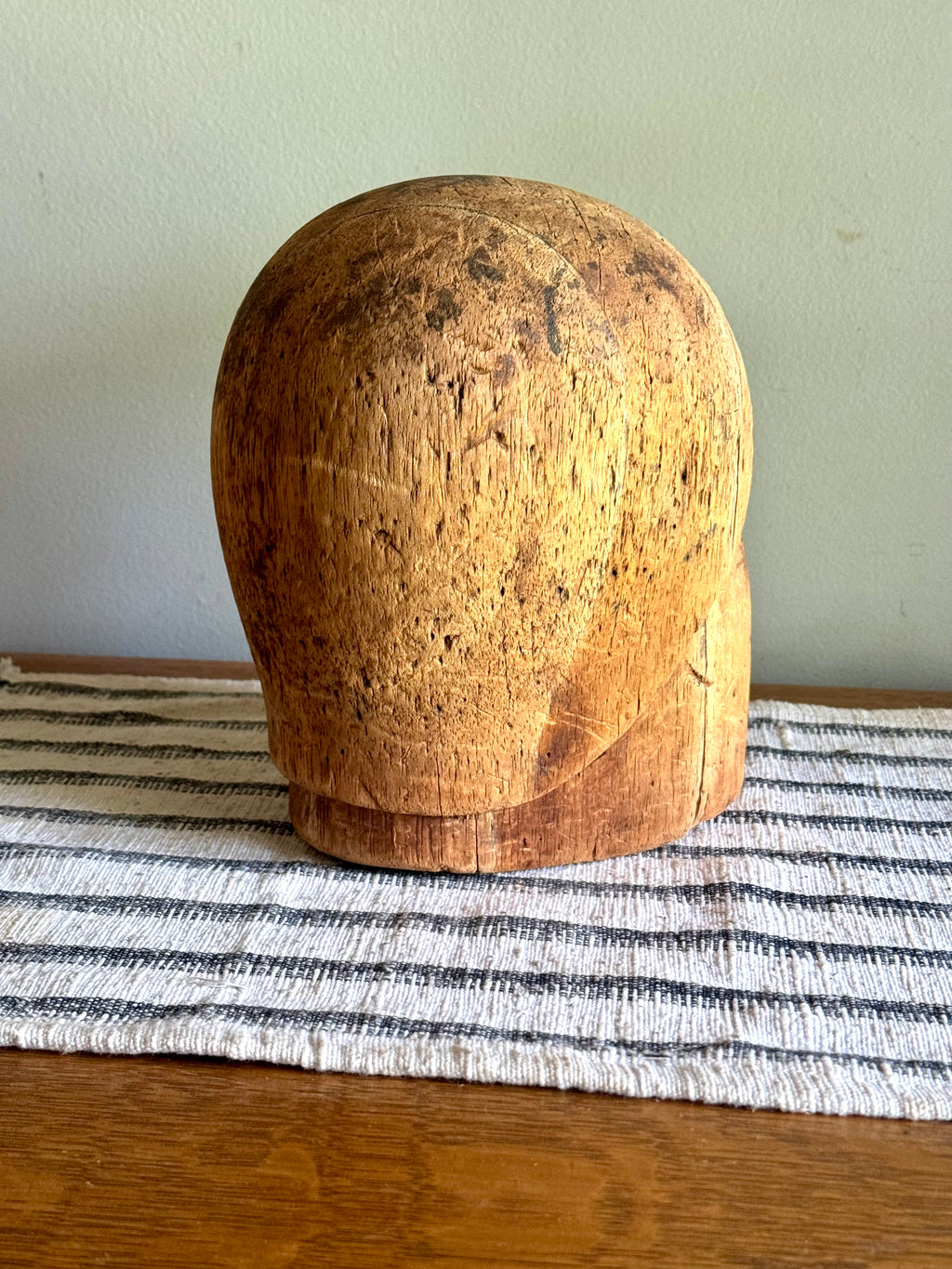 Antique Balsa Millinery Hat Block | Balsa Hat Form | Wood Block Hat Form | Wood Hat Last | Hat Form Stretcher | Millinery Hat Block Tool