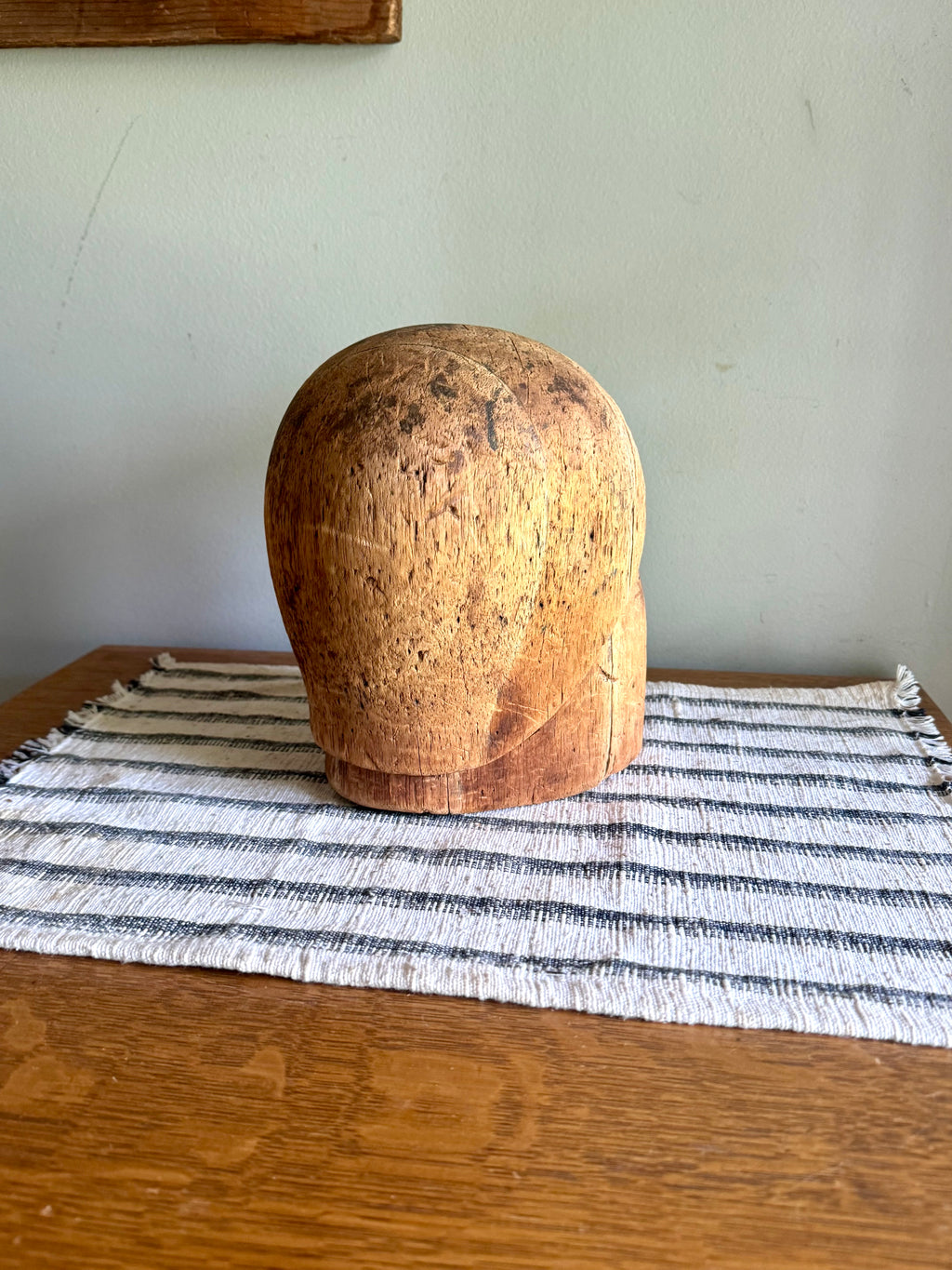 Antique Balsa Millinery Hat Block | Balsa Hat Form | Wood Block Hat Form | Wood Hat Last | Hat Form Stretcher | Millinery Hat Block Tool