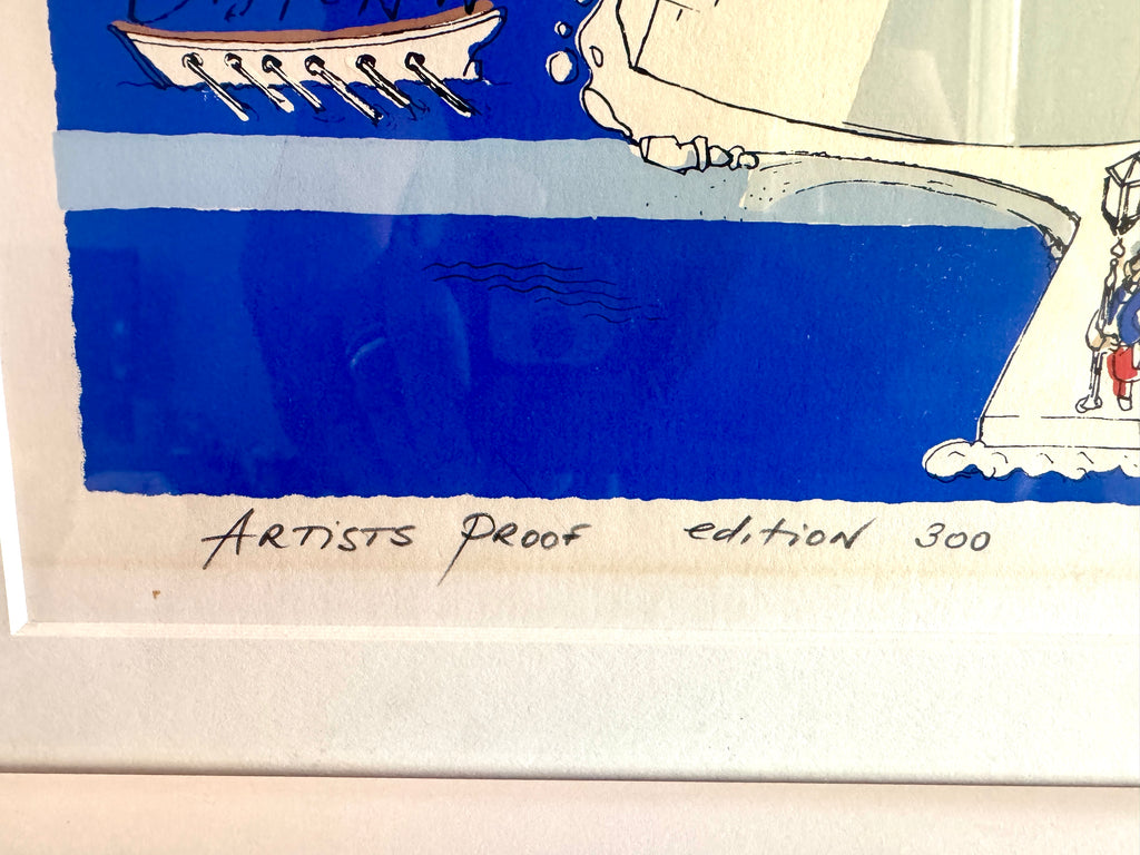 1979 JOVAN OBICAN Artist Proof Hand Signed-Dubrovnik City Scene Serigraph Art