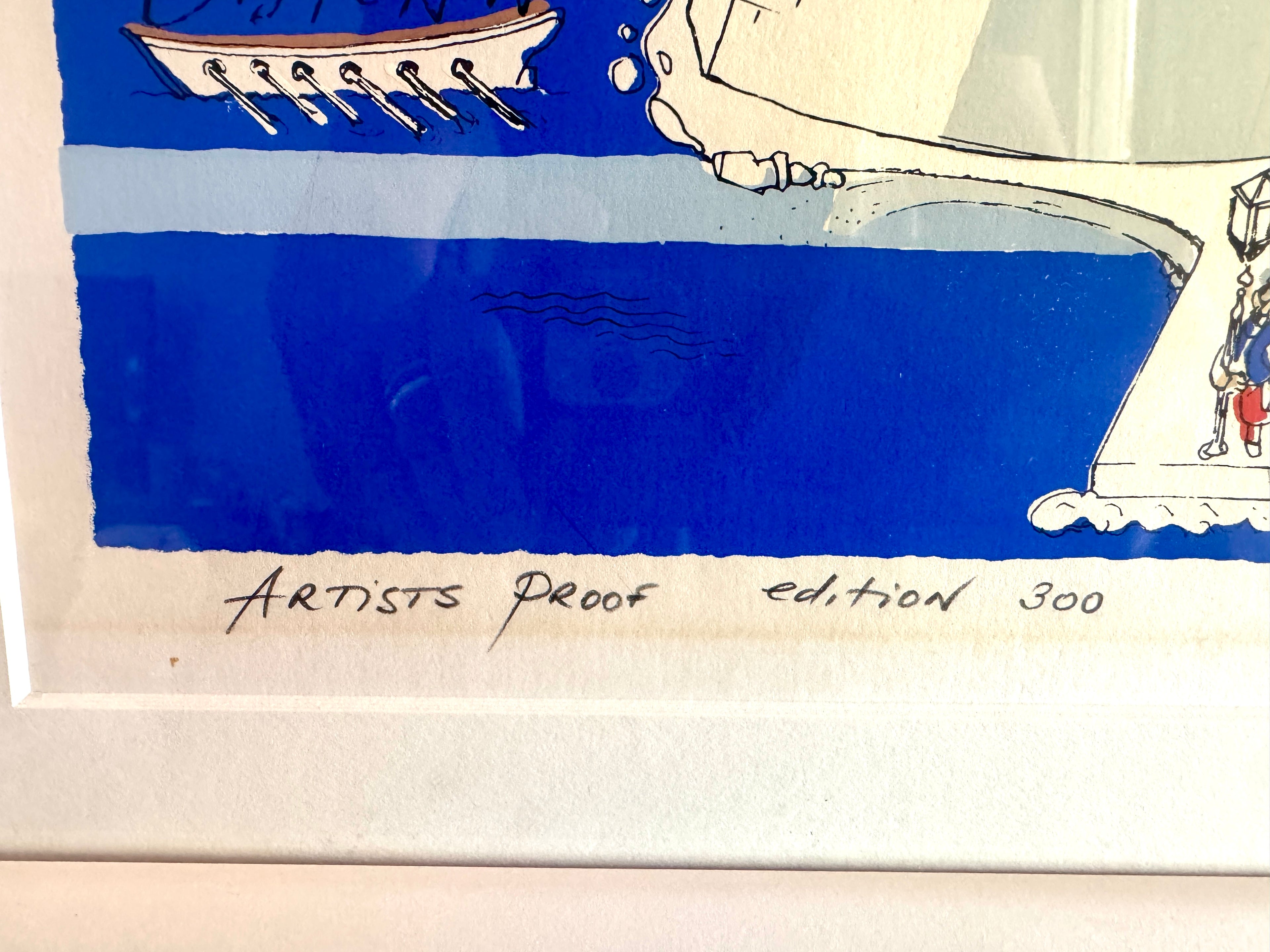 1979 JOVAN OBICAN Artist Proof Hand Signed-Dubrovnik City Scene Serigraph Art