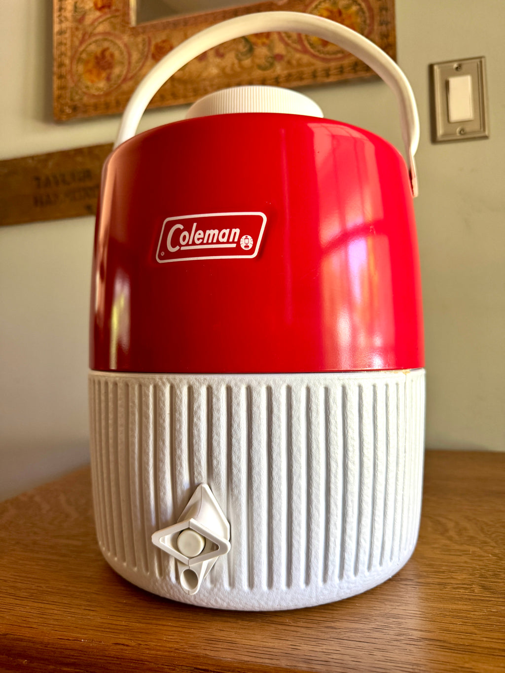 Vtg Coleman 2 Gallon Insulated Water Cooler with Spigot, Water Jug, Sporting Event, Camping