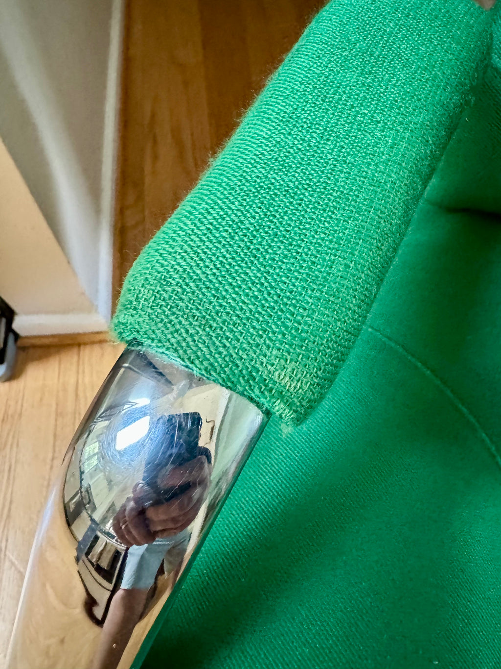 Vintage MCM Steelcase Desk Chair | Green MCM Swivel Chair | Steelcase Rolling Padded Office Chair | 80's Adjustable Executive Swivel Chair