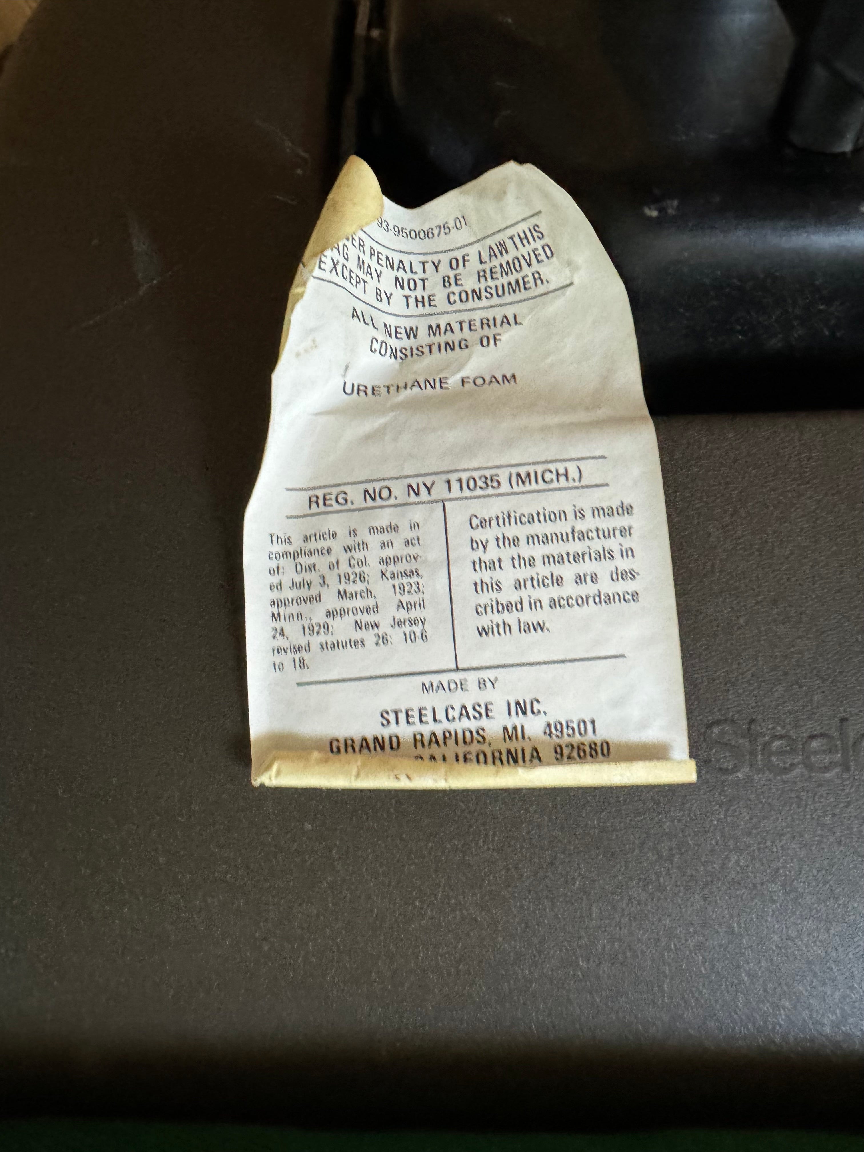 Vintage MCM Steelcase Desk Chair | Green MCM Swivel Chair | Steelcase Rolling Padded Office Chair | 80's Adjustable Executive Swivel Chair