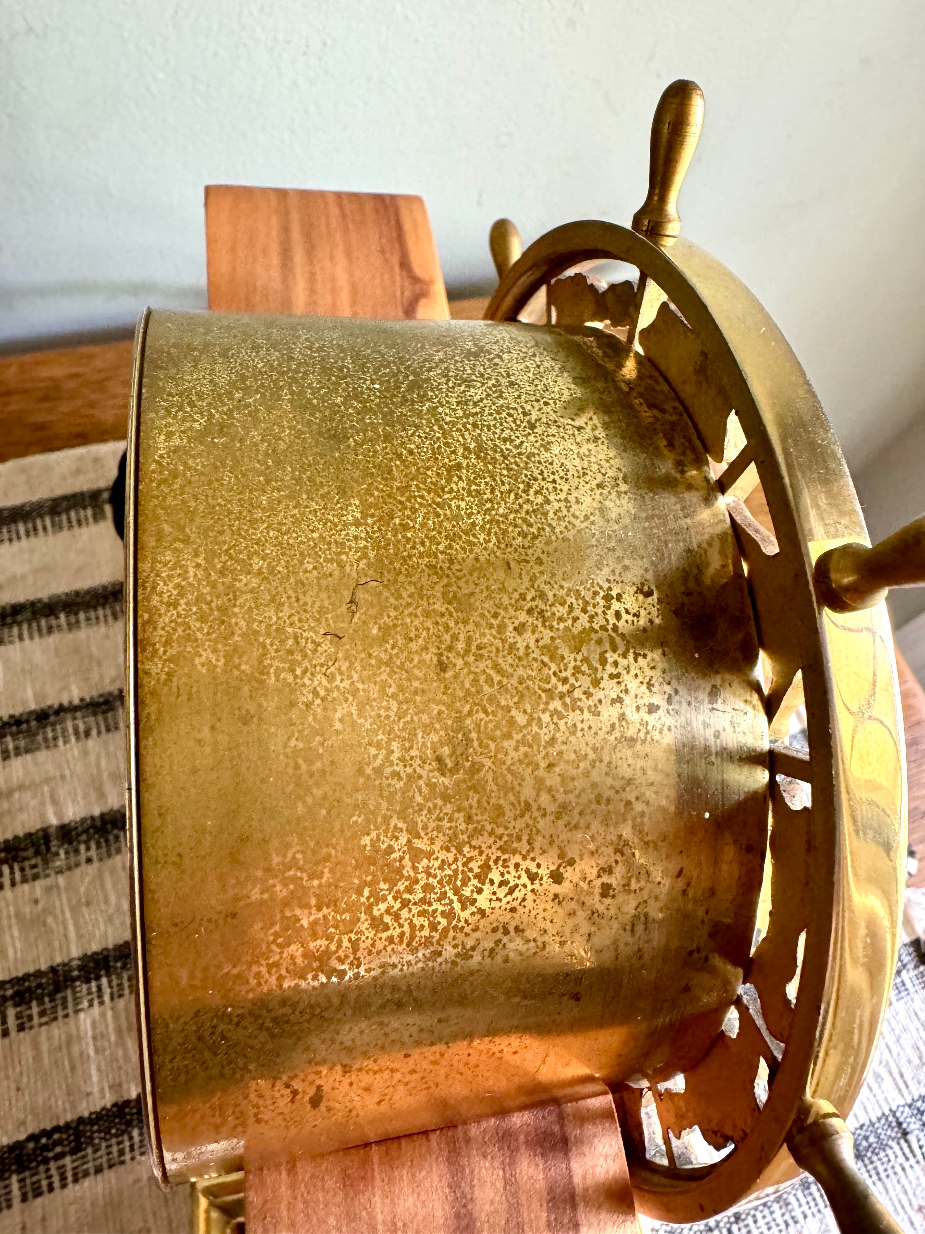 Vintage Nautical Zodiac Electric Clock | Master Crafters "Rudder" Electric Clock | Ship's Wheel Clock | Sessions MCM Nautical Zodiac Clock