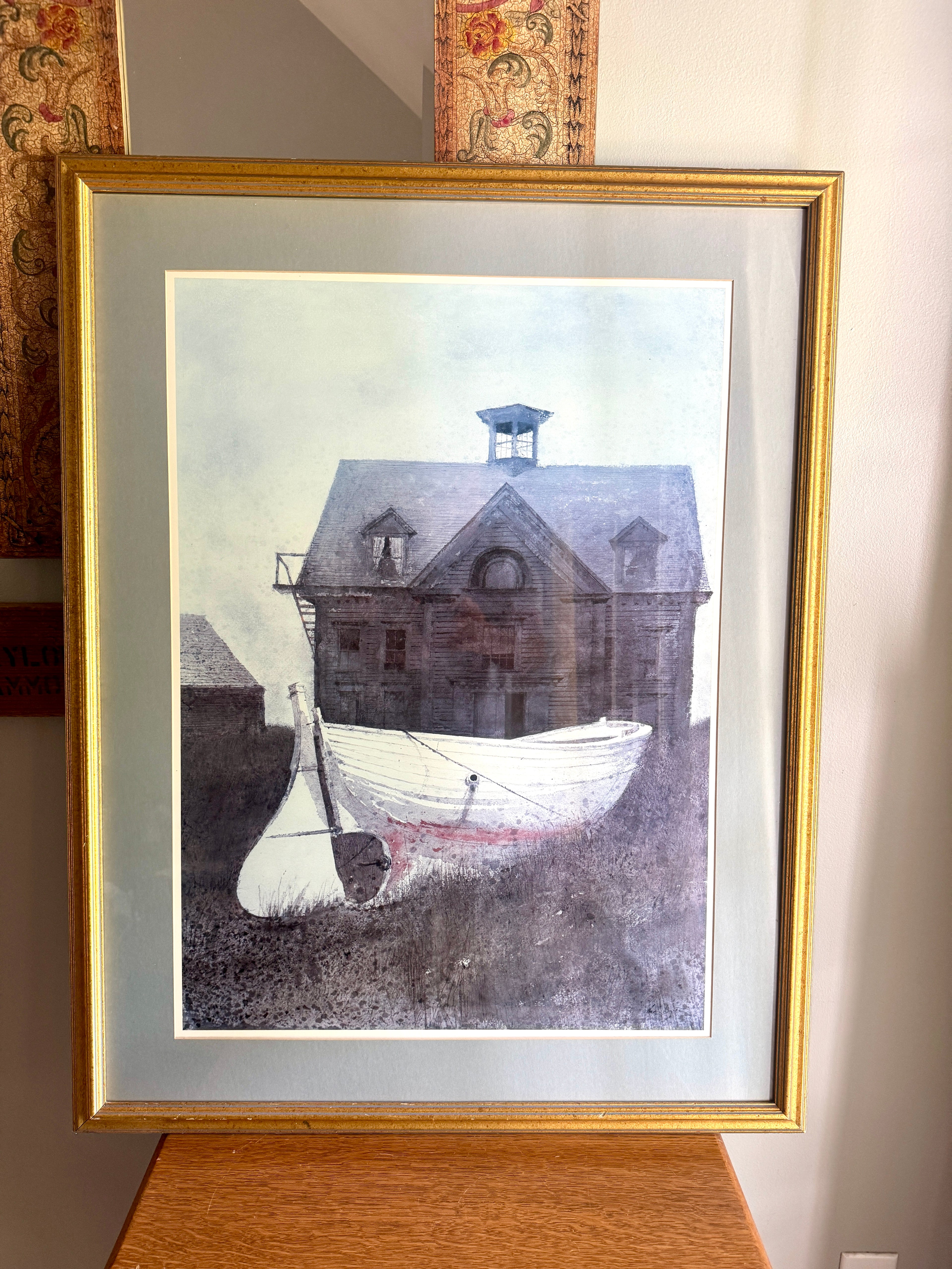 Andrew Wyeth "Liberty Launch" Framed and Matted Print