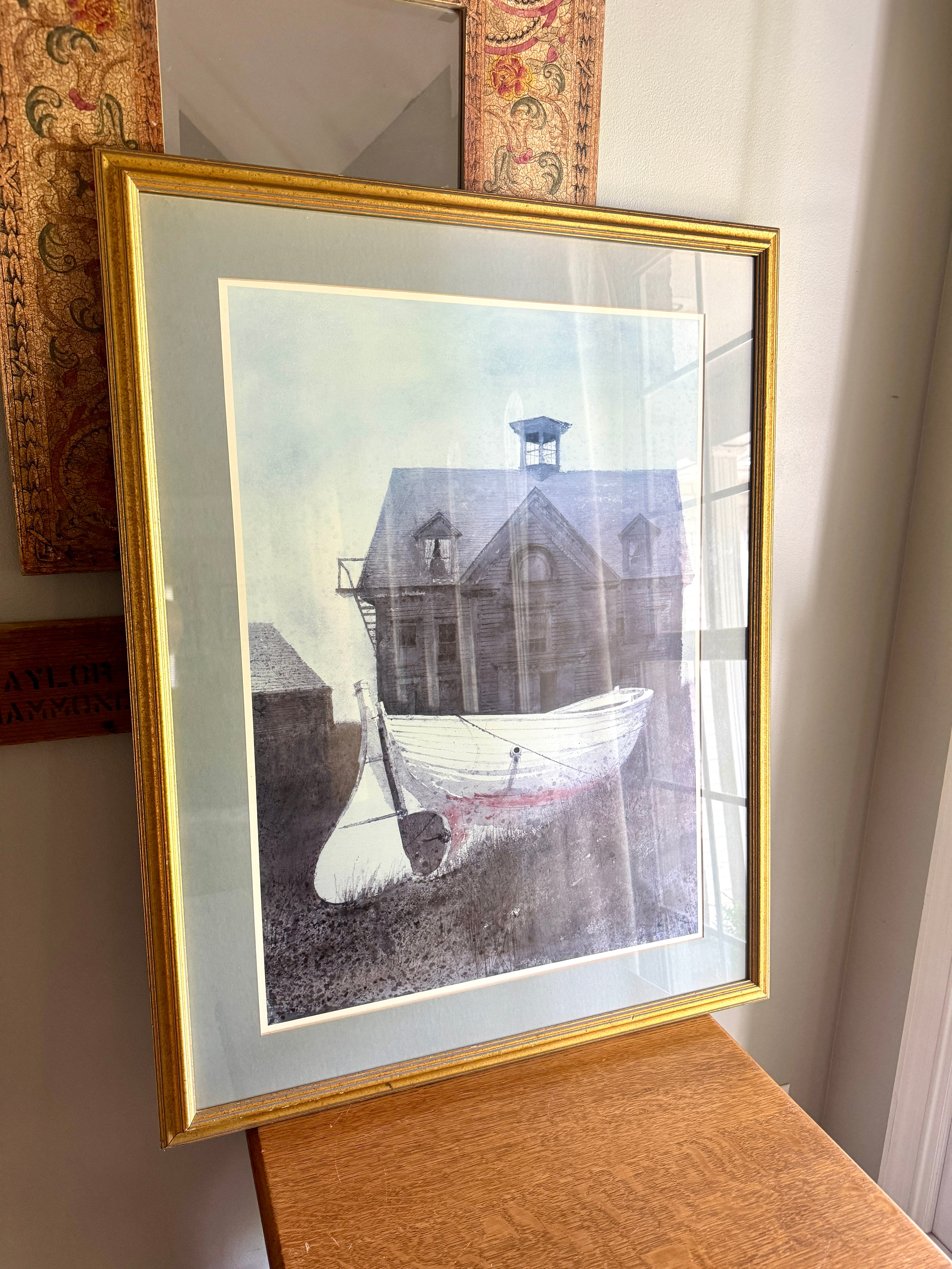 Andrew Wyeth "Liberty Launch" Framed and Matted Print