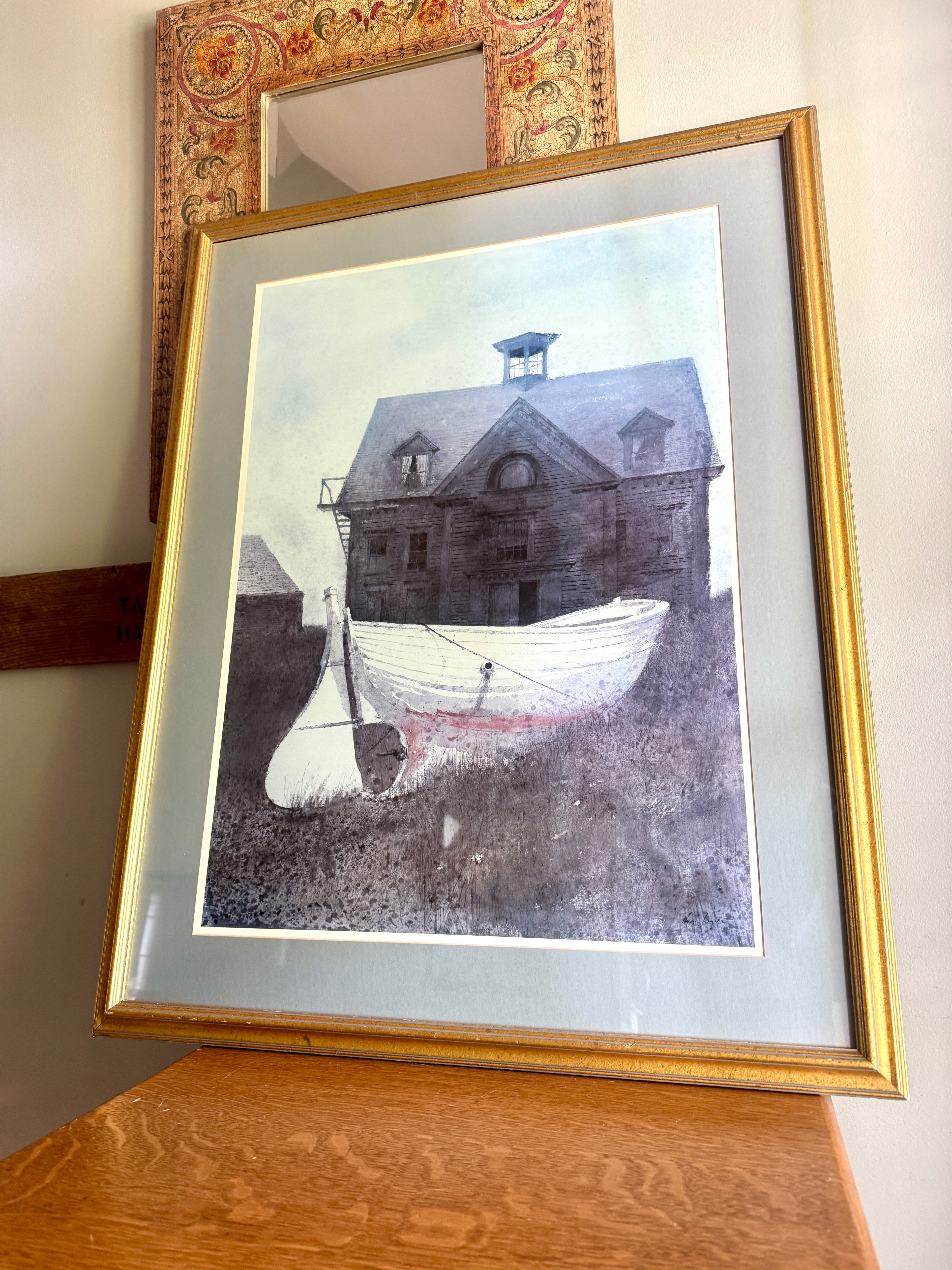 Andrew Wyeth "Liberty Launch" Framed and Matted Print