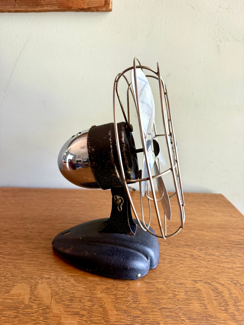 Vtg Bersted MFG Co. ZERO Model 1250R Fan ~ Working Single Speed Chrome Fan
