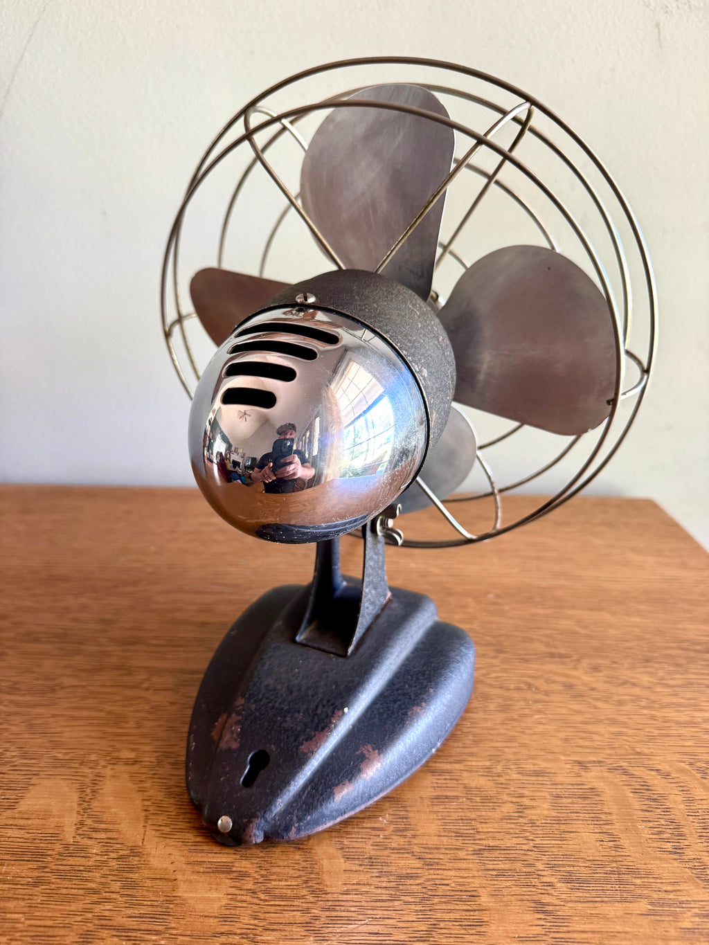 Vtg Bersted MFG Co. ZERO Model 1250R Fan ~ Working Single Speed Chrome Fan