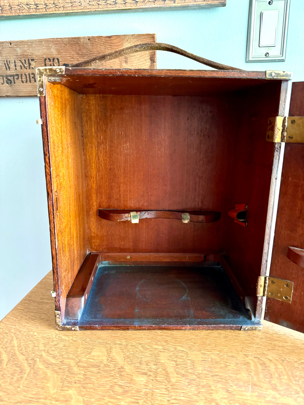 Vintage Wood Keuffel & Esser Box | Wooden Survey Transit Box | Wood Dovetailed Carrying Box  | Antique Wooden Box | Wood Storage Box