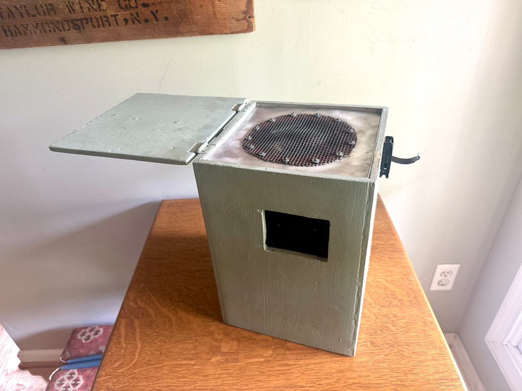 Vintage Coleman Bottle Top Burner Stove In Hand Made Wood Carrying Box (Propane Not Included)