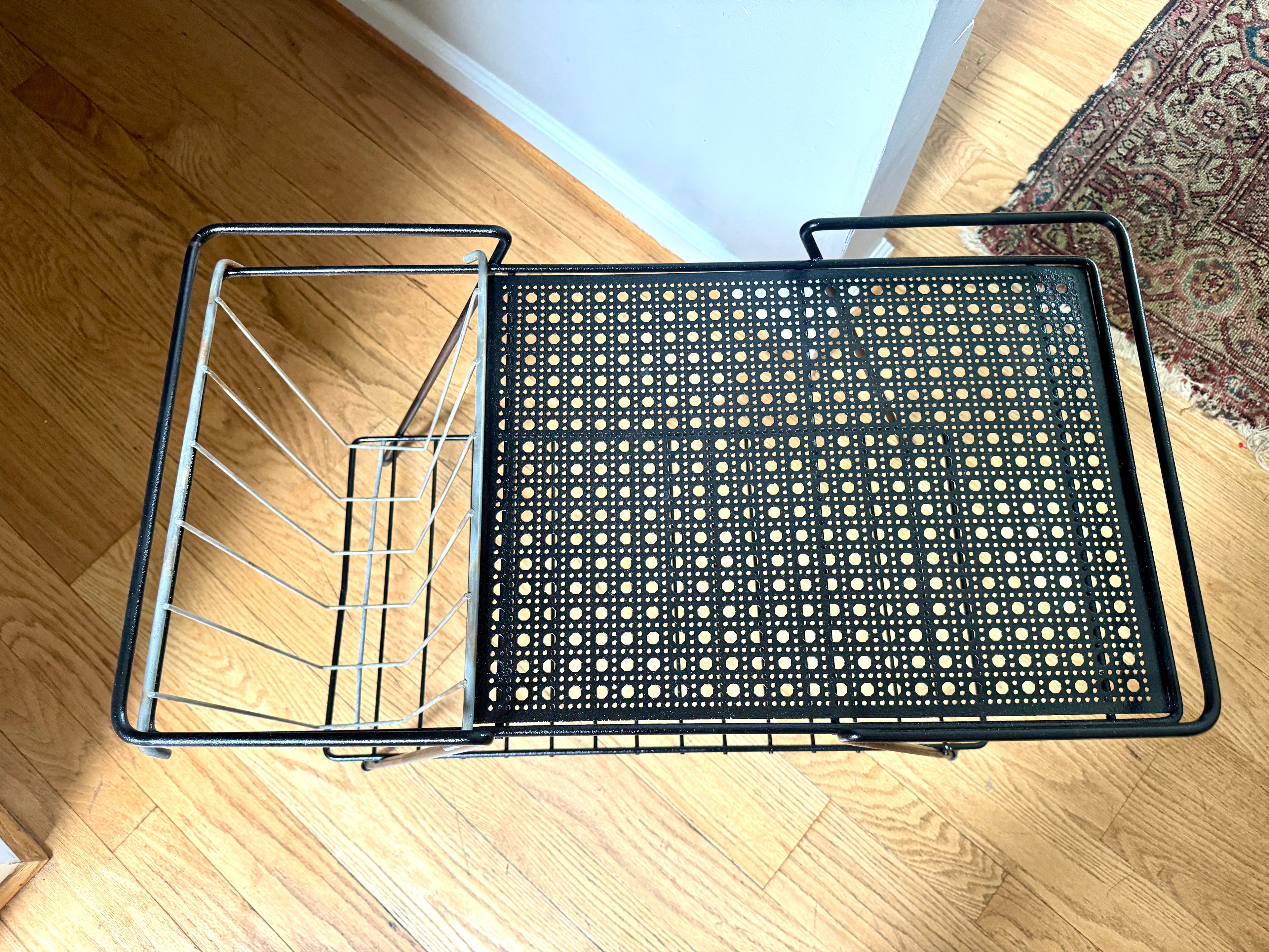Vintage 1960s Mathieu Mategot Style Mid-Century Modern Magazine Rack Table