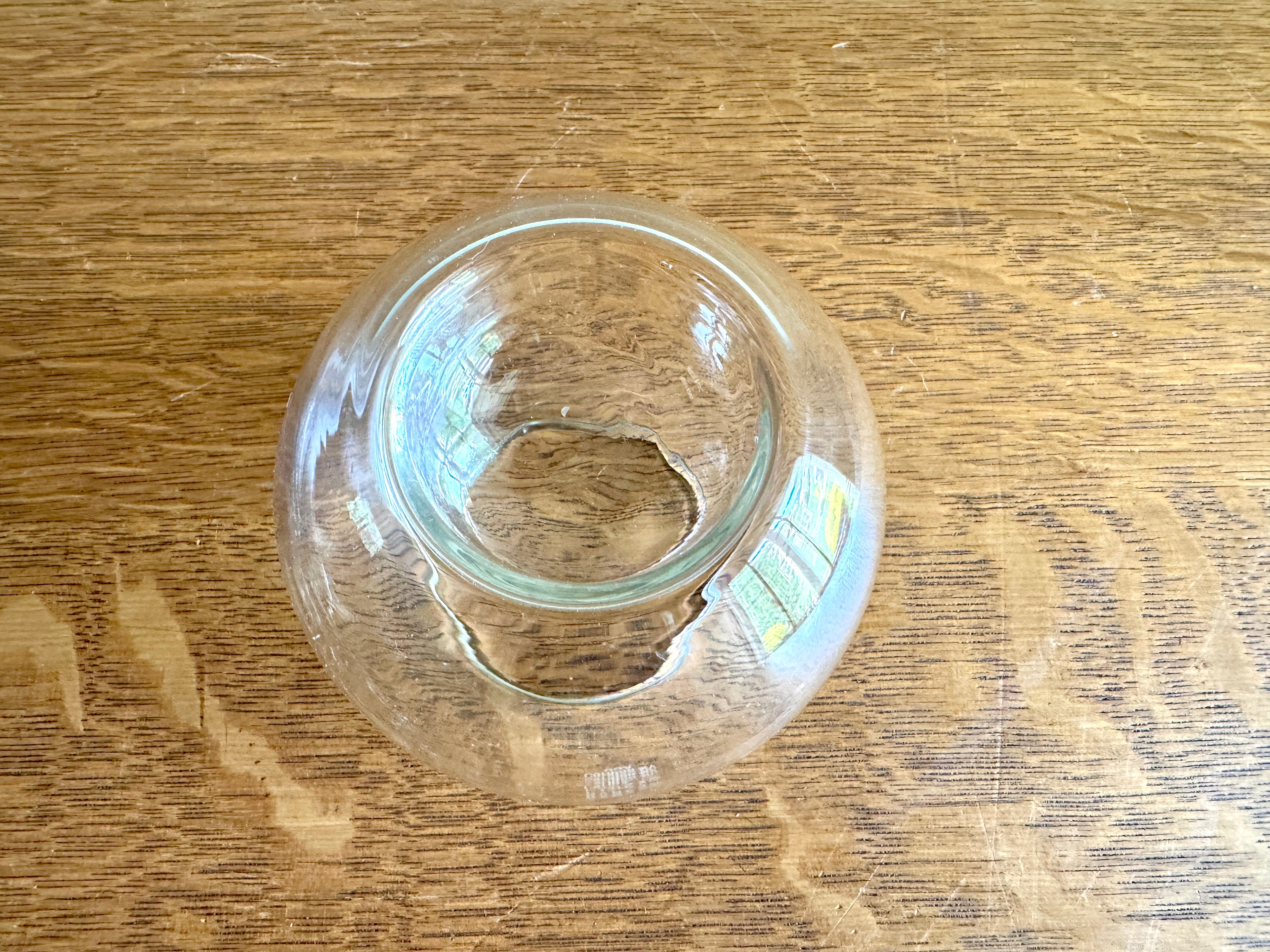 Vintage Pyrex Corning Un-candle ~ 1970's Candle Apple Floating Clear Glass Globe in Org. Box