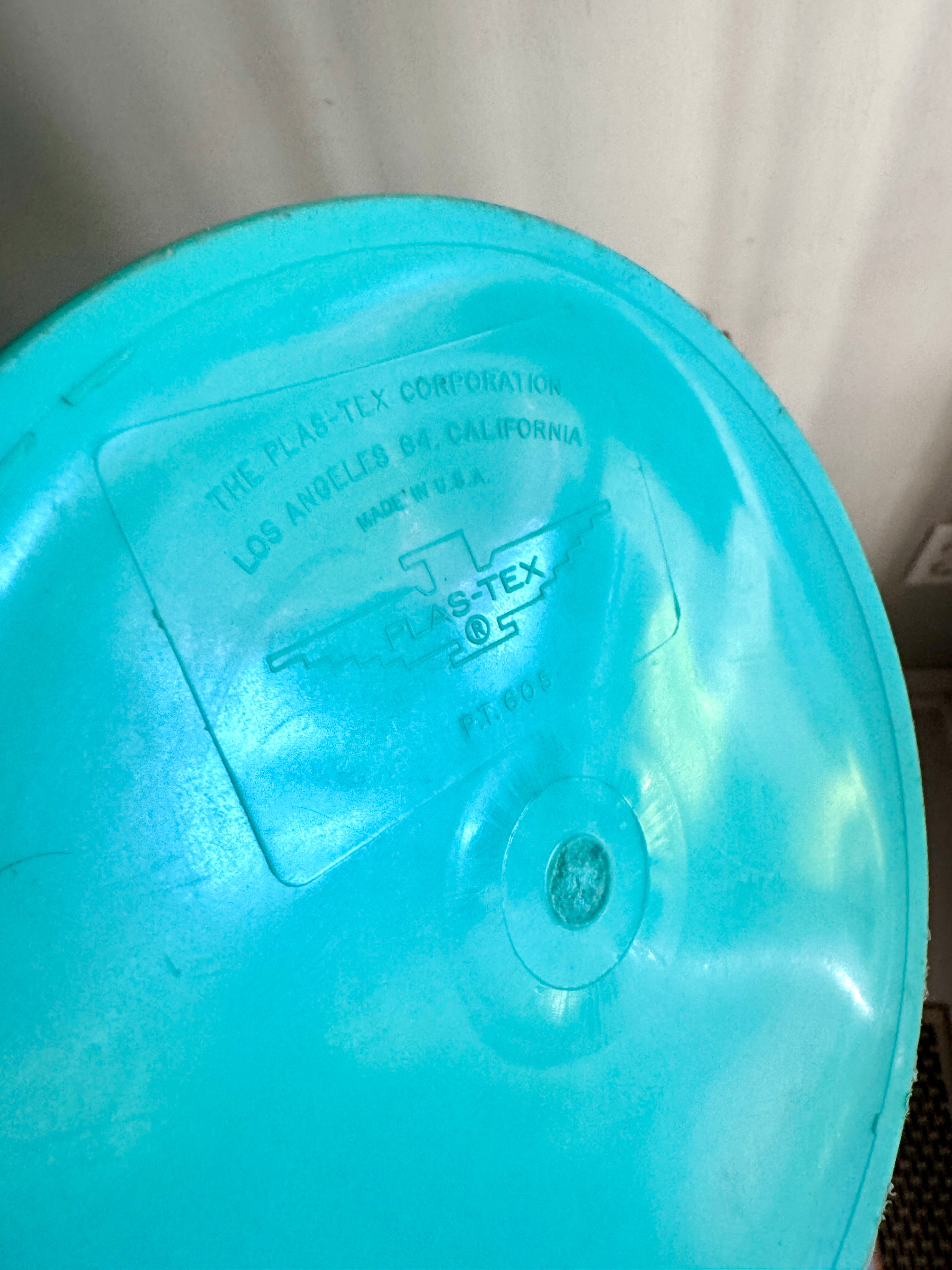 Mid Century Turquoise Ice Bucket by Plas-Tex Atomic Barware ~ MCM Turquoise Ice Bucket